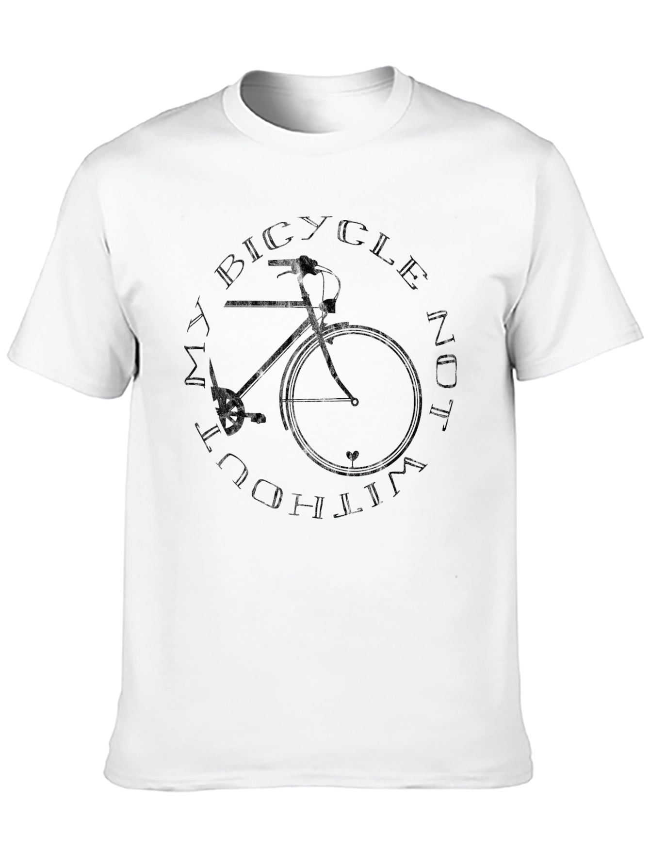 Black Bicycle Graphic T-Shirt for Men