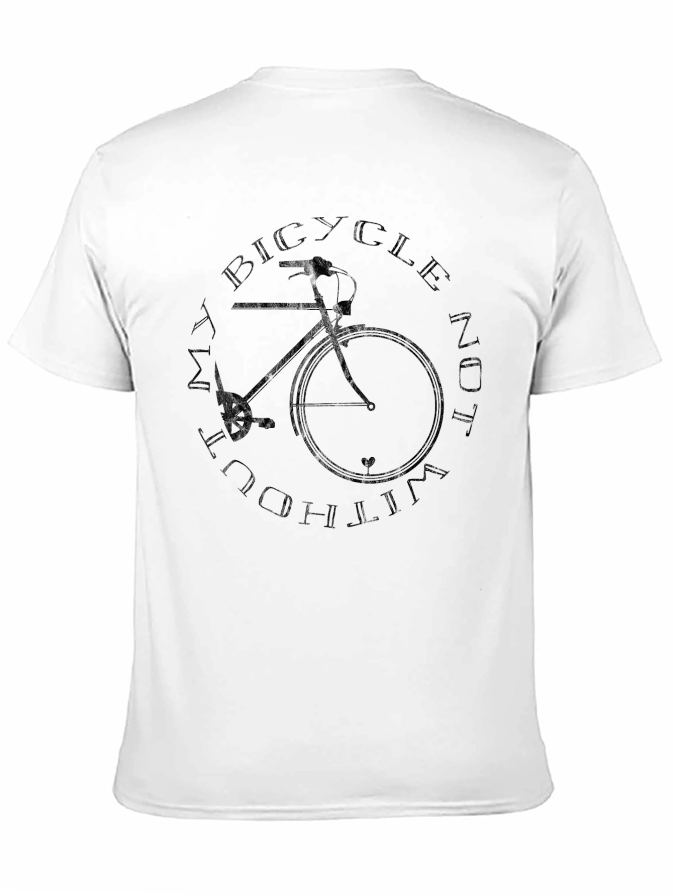 Black Bicycle Graphic T-Shirt for Men