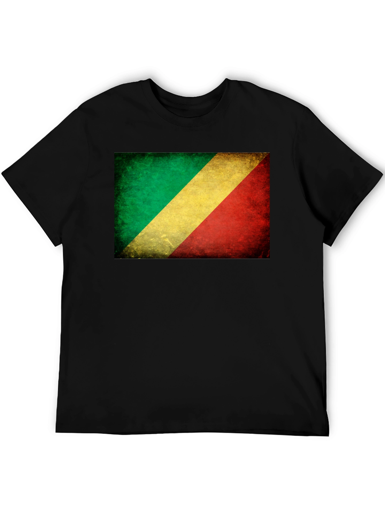 Republic of Congo Flag Distressed T-Shirt