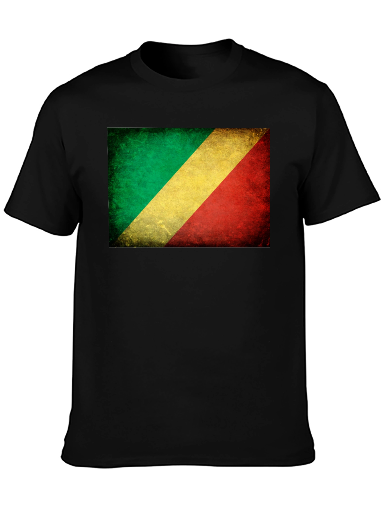 Republic of Congo Flag Distressed T-Shirt