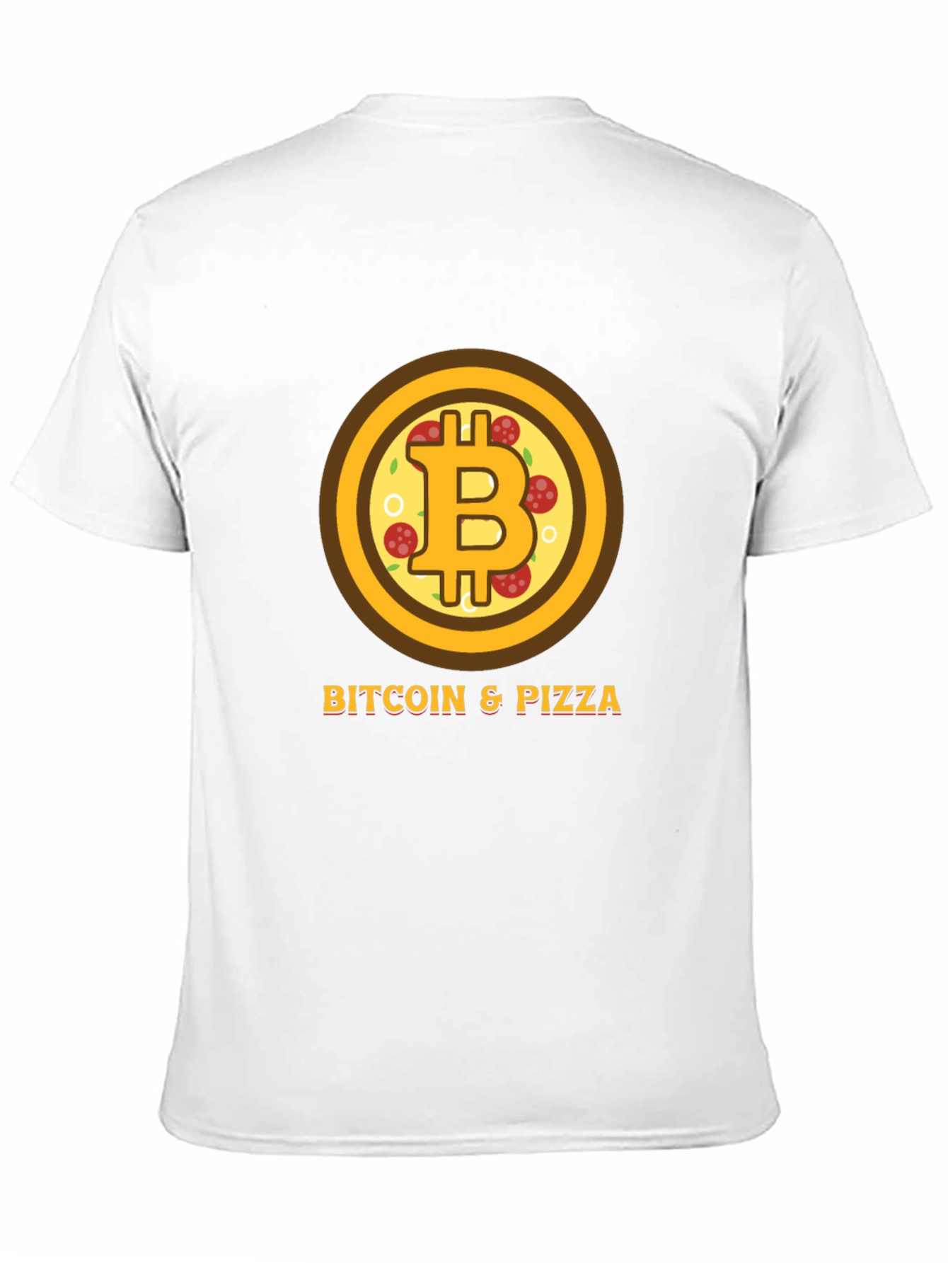 Bitcoin & Pizza Black Graphic Tee