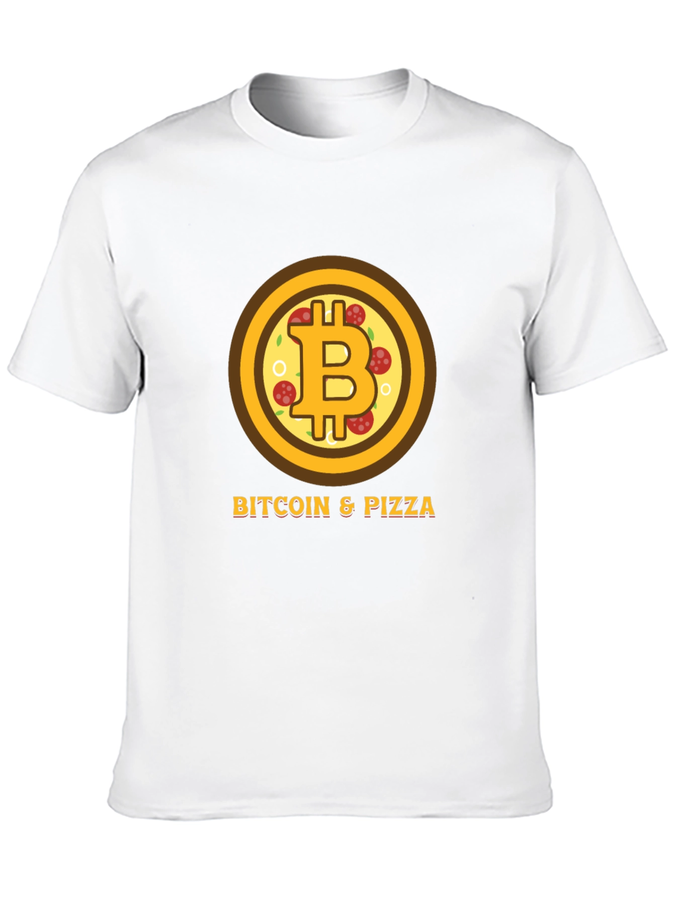 Bitcoin & Pizza Black Graphic Tee