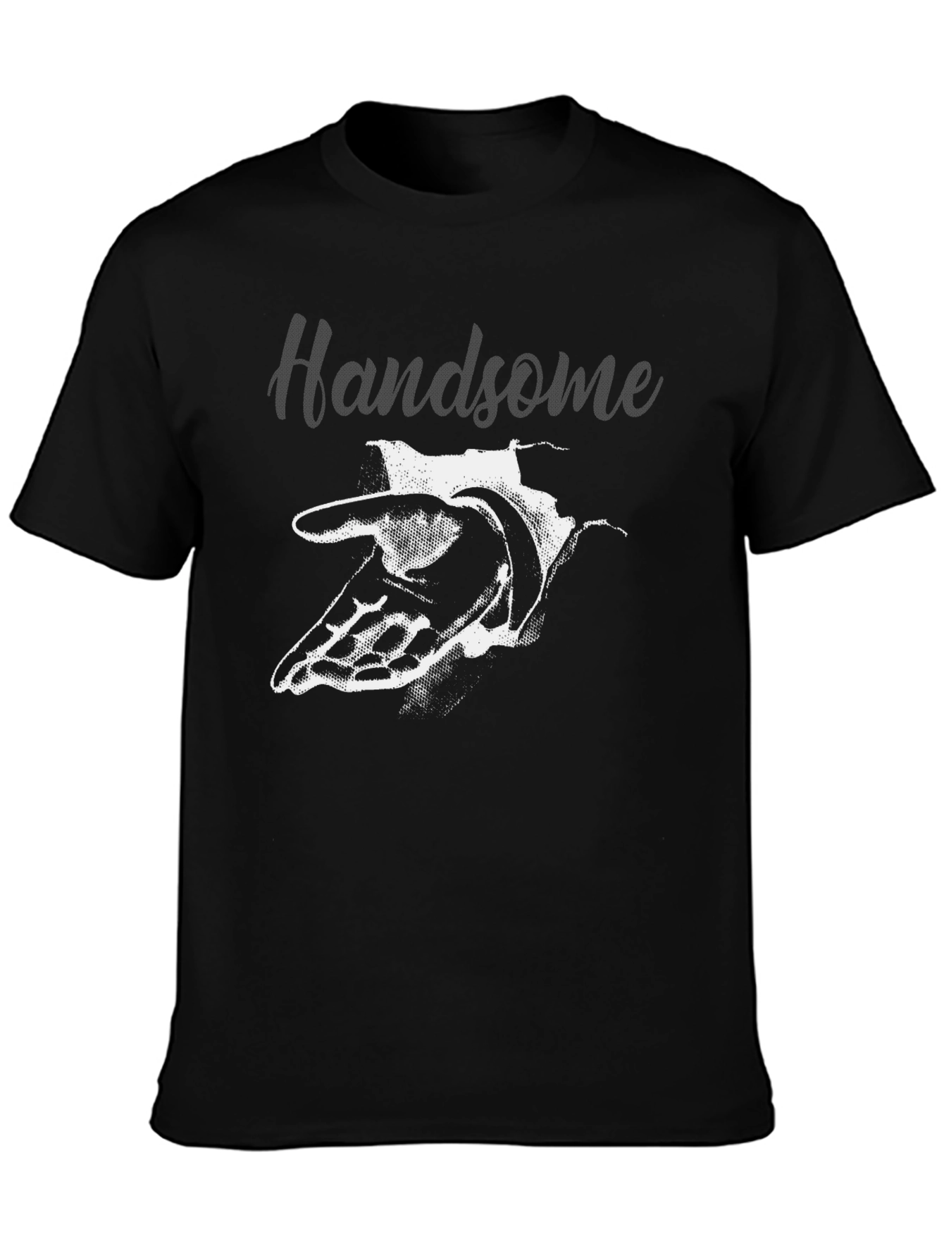 Abstract Hand Graphic Tee - Mens Black T-Shirt