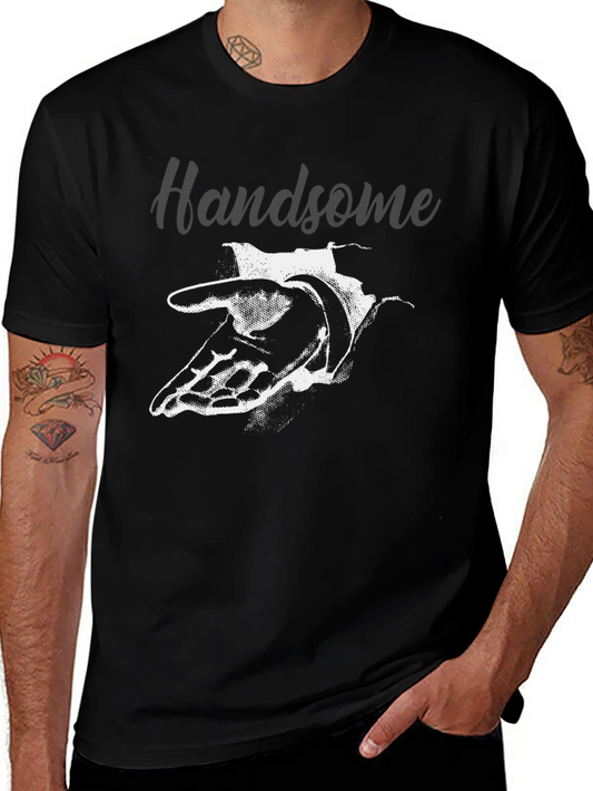 Abstract Hand Graphic Tee - Mens Black T-Shirt
