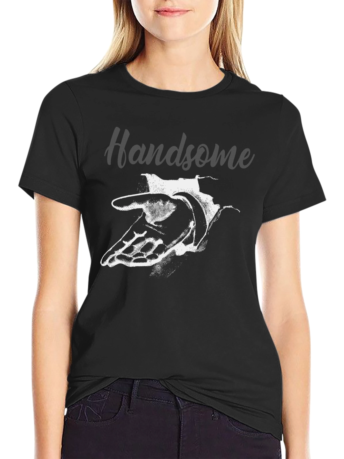 Abstract Hand Graphic Tee - Mens Black T-Shirt