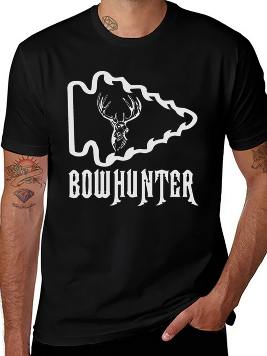 Bow Hunter Deer Arrowhead Graphic T-Shirt