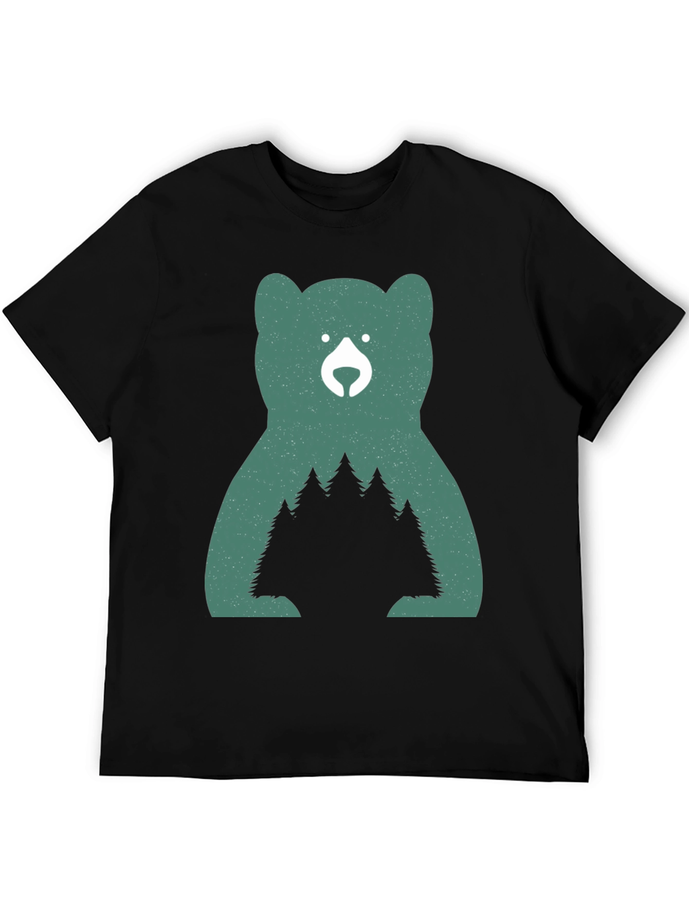 Nature Bear Graphic Tee - Black