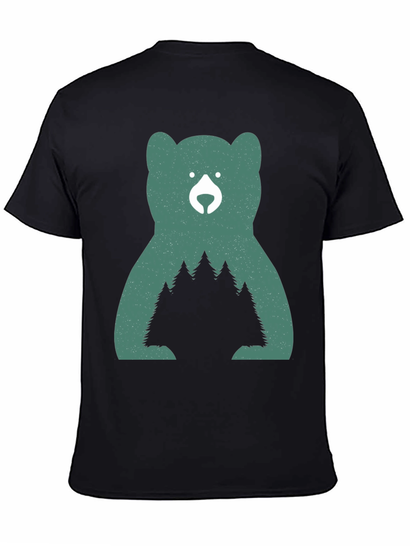 Nature Bear Graphic Tee - Black