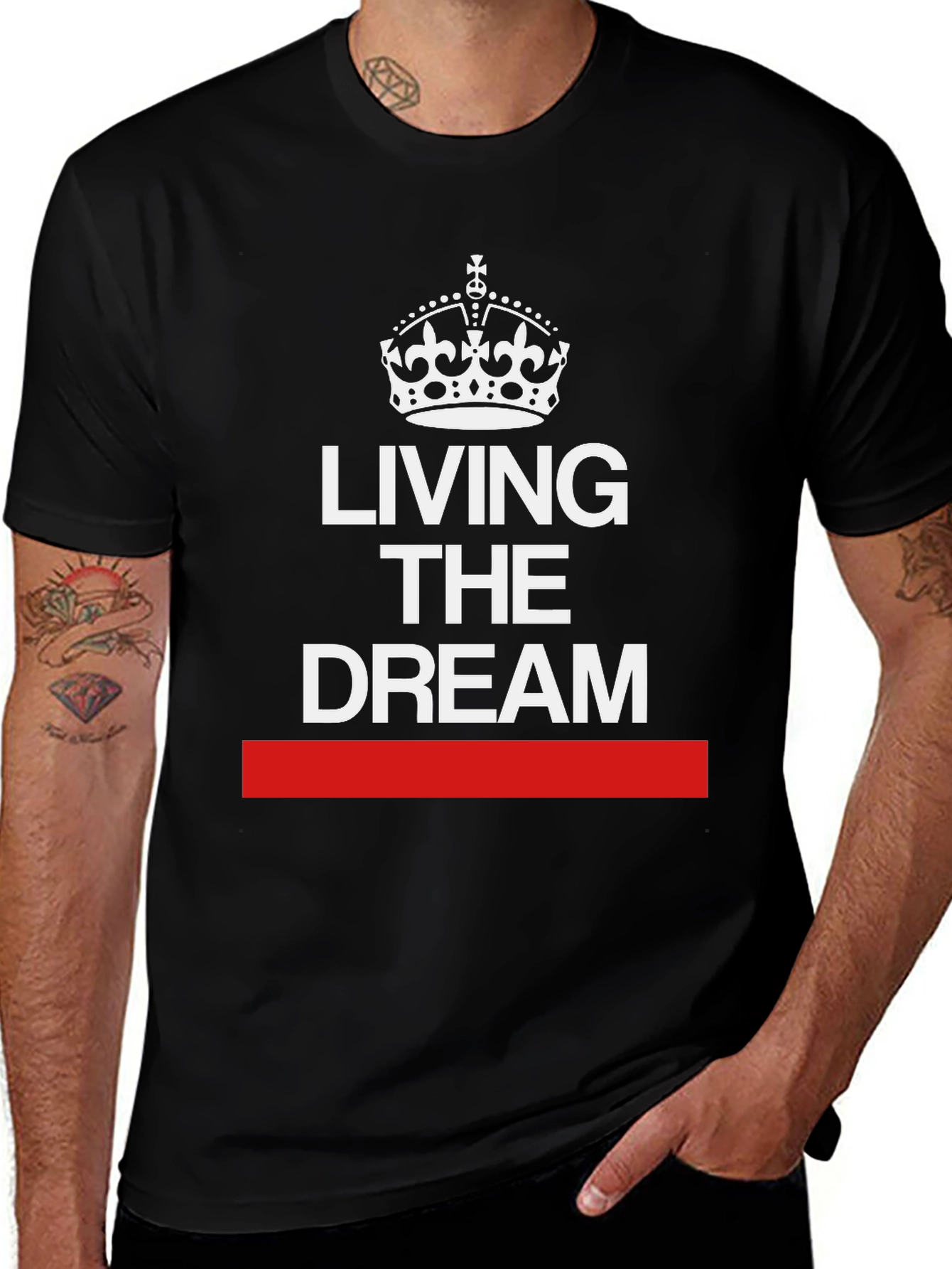 Living the Dream T-Shirt - Crown Graphic Tee
