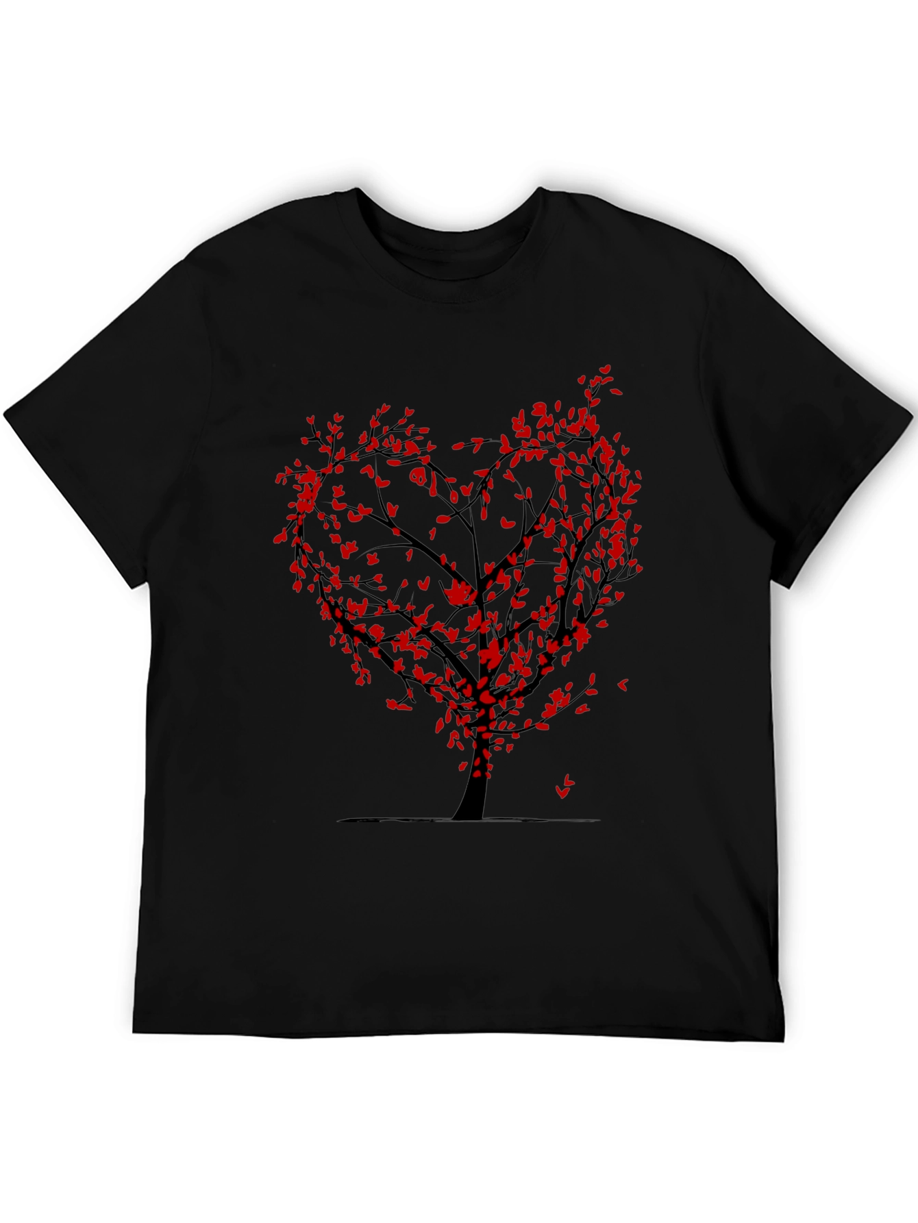 Heart Tree Graphic Tee - Black Cotton Blend