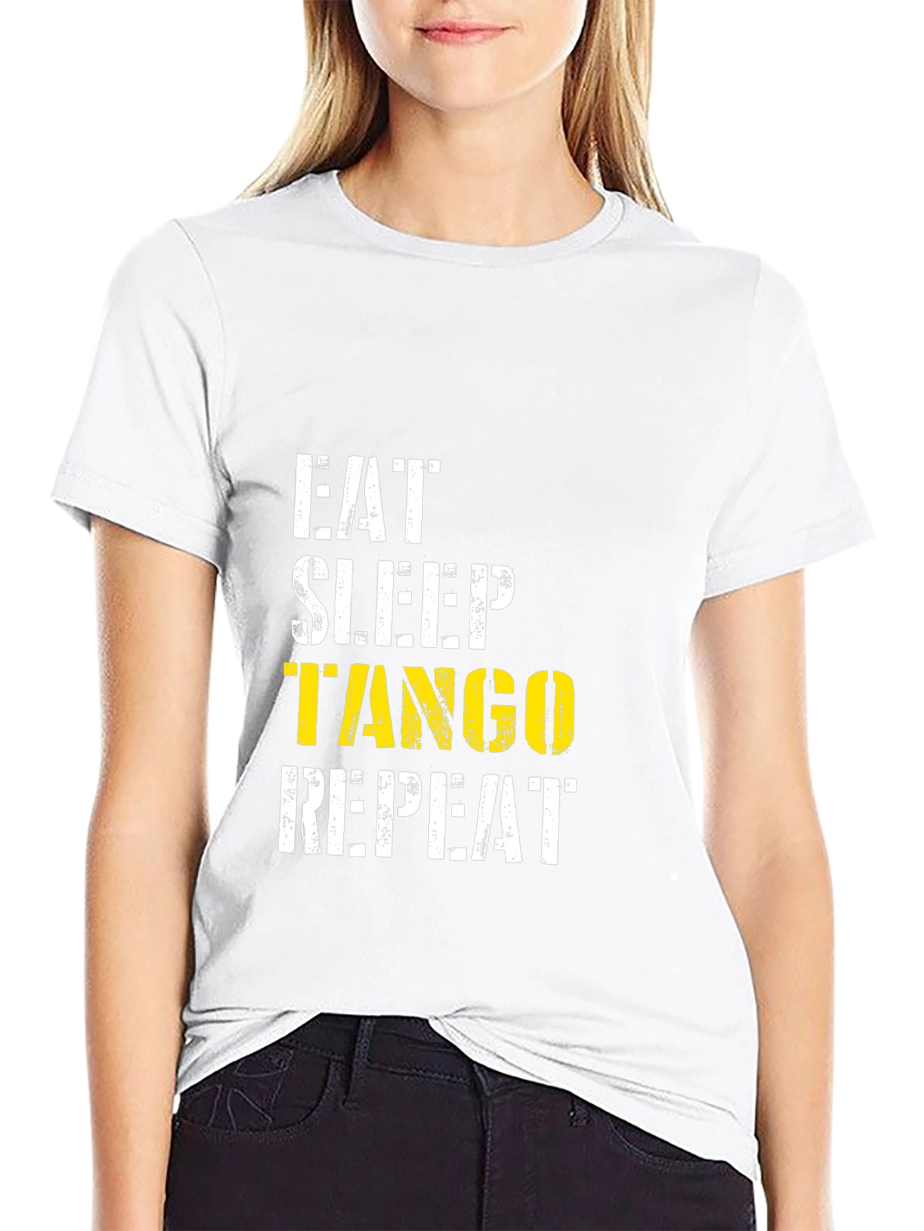 Eat Sleep Tango Repeat Black T-Shirt