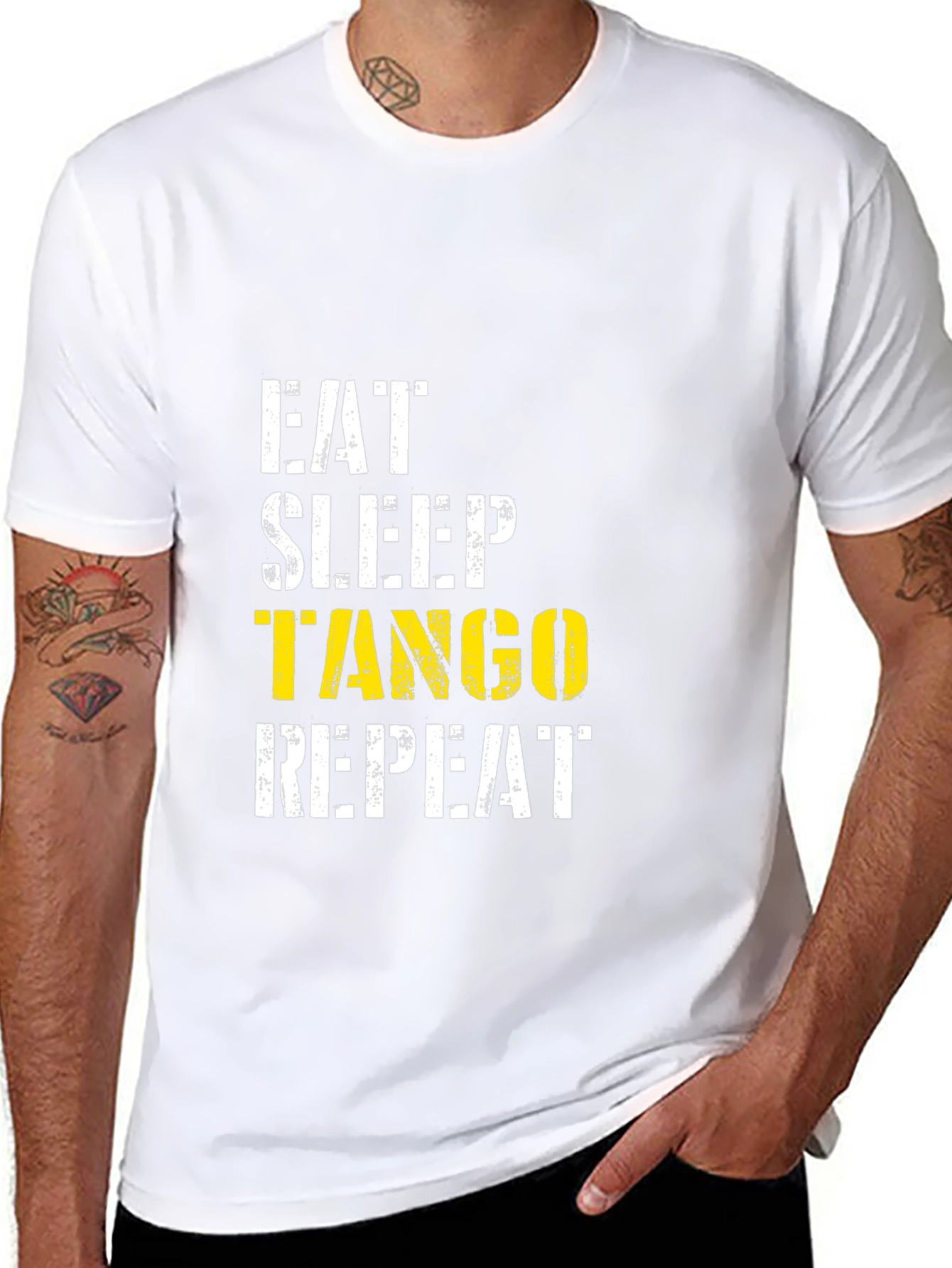Eat Sleep Tango Repeat Black T-Shirt
