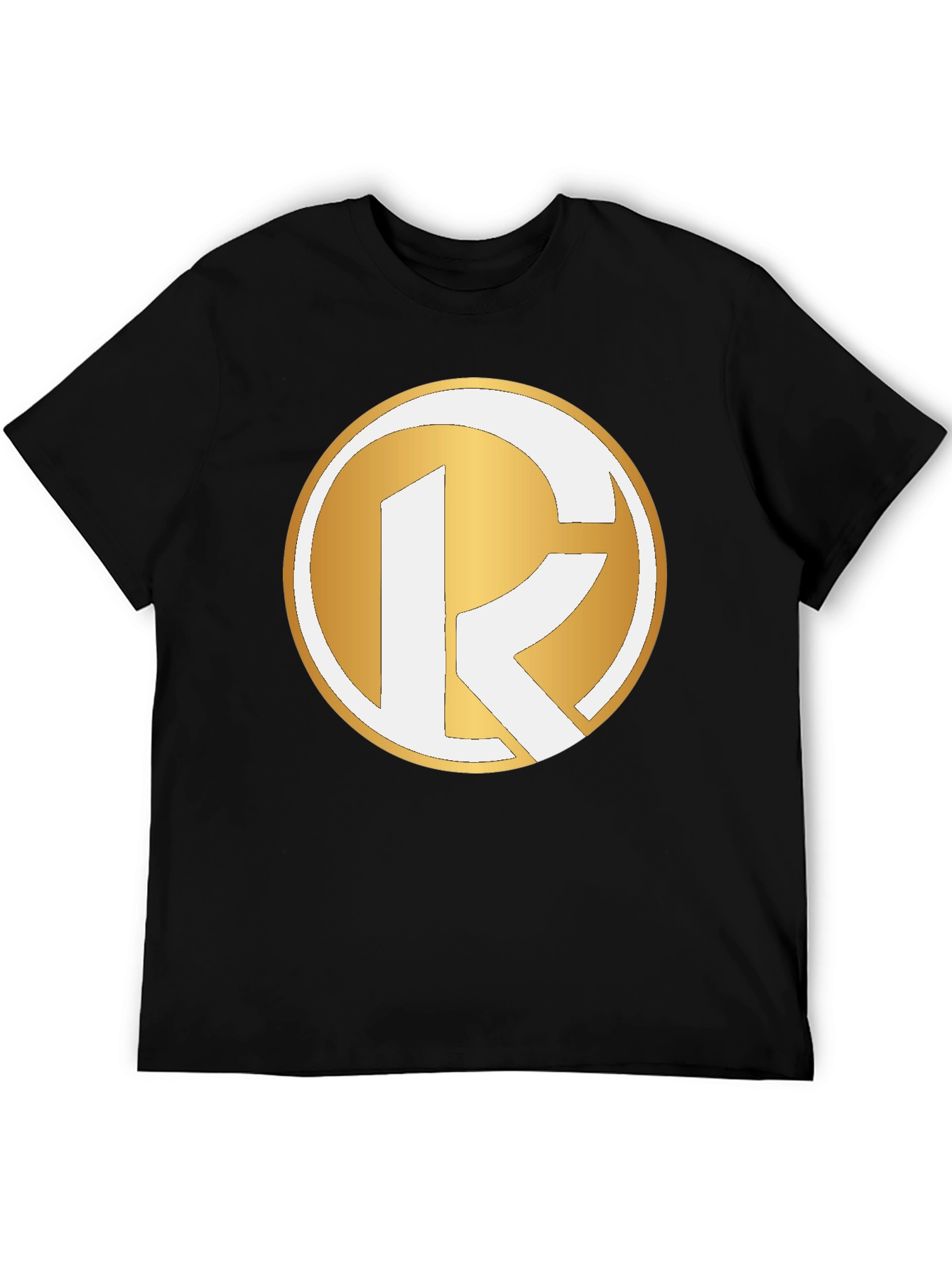 Golden Emblem Tee - Stylish Graphic Print T-Shirt