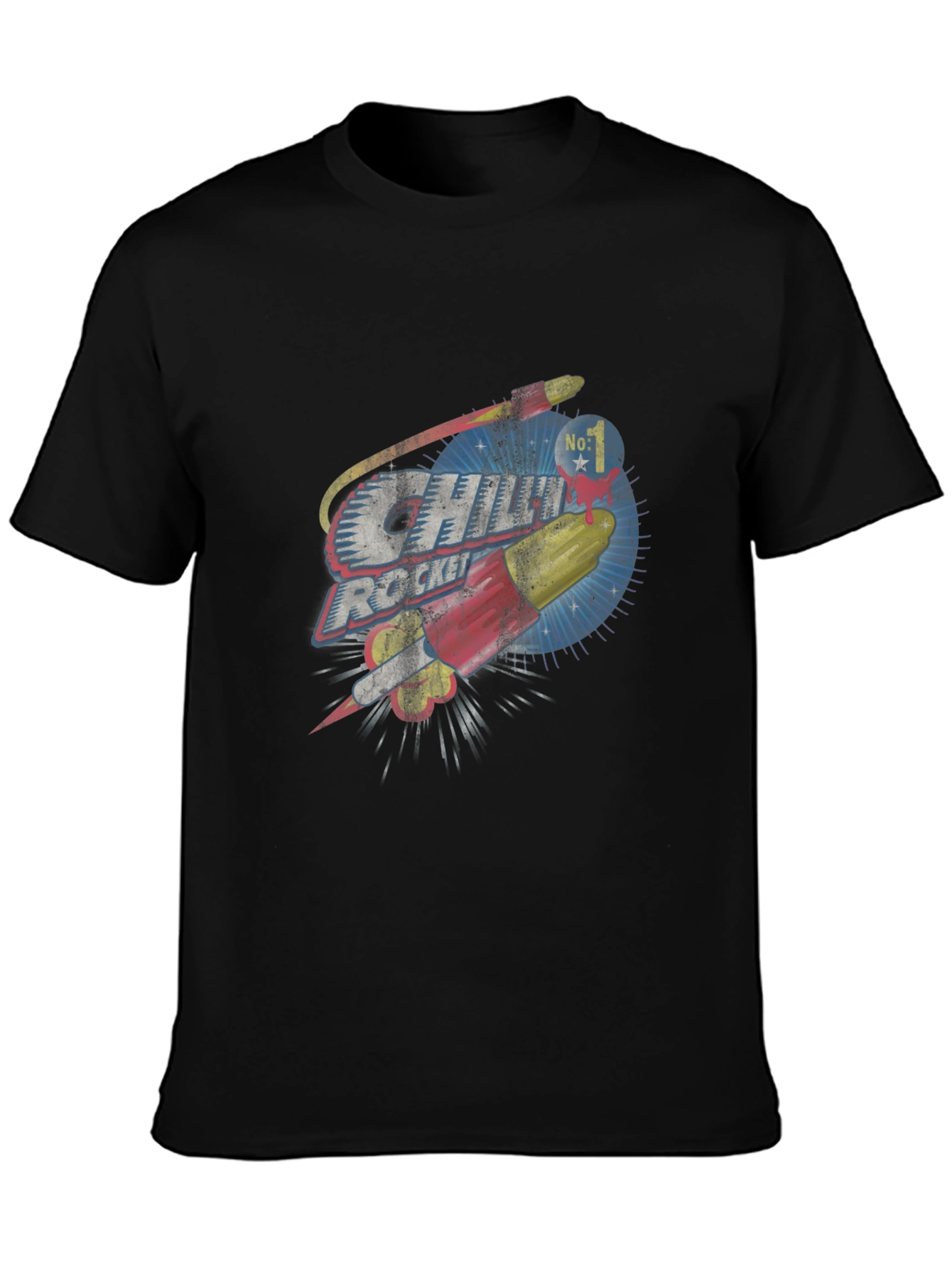 Chili Rocket Graphic Tee - Retro Design