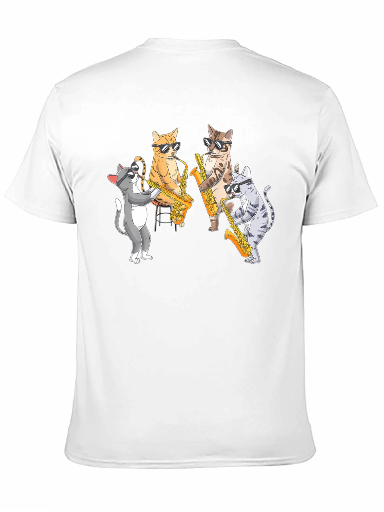 Cool Cats Saxophone Band Graphic T-Shirt