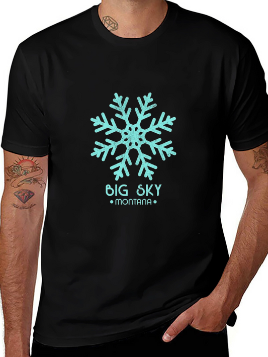Big Sky Montana Snowflake T-Shirt