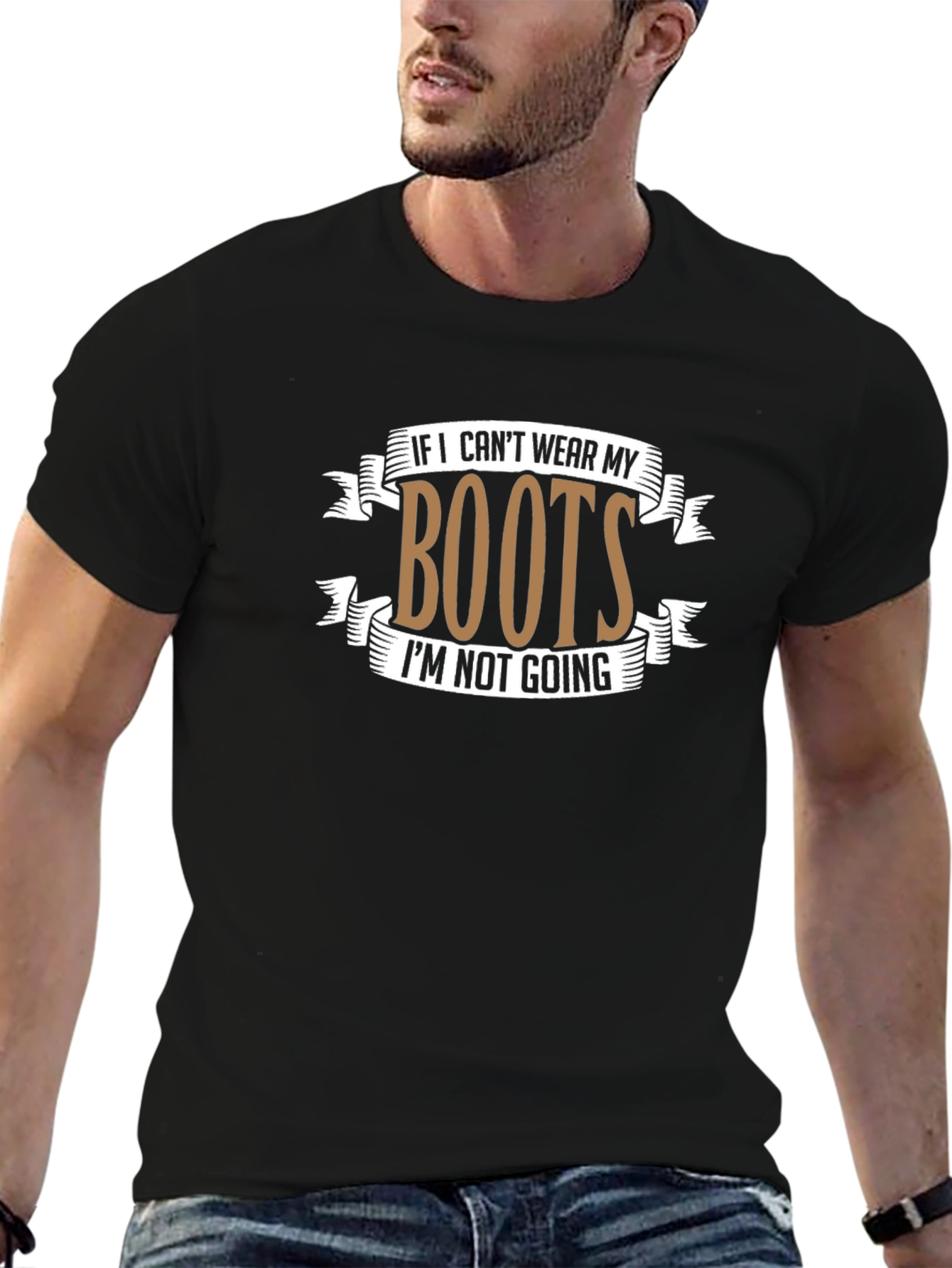 Boots Graphic Tee - Country Style Black T-Shirt