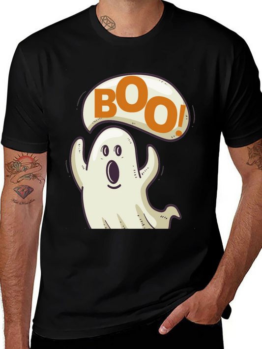 Boo Ghost Graphic T-Shirt - Halloween Spooky Tee
