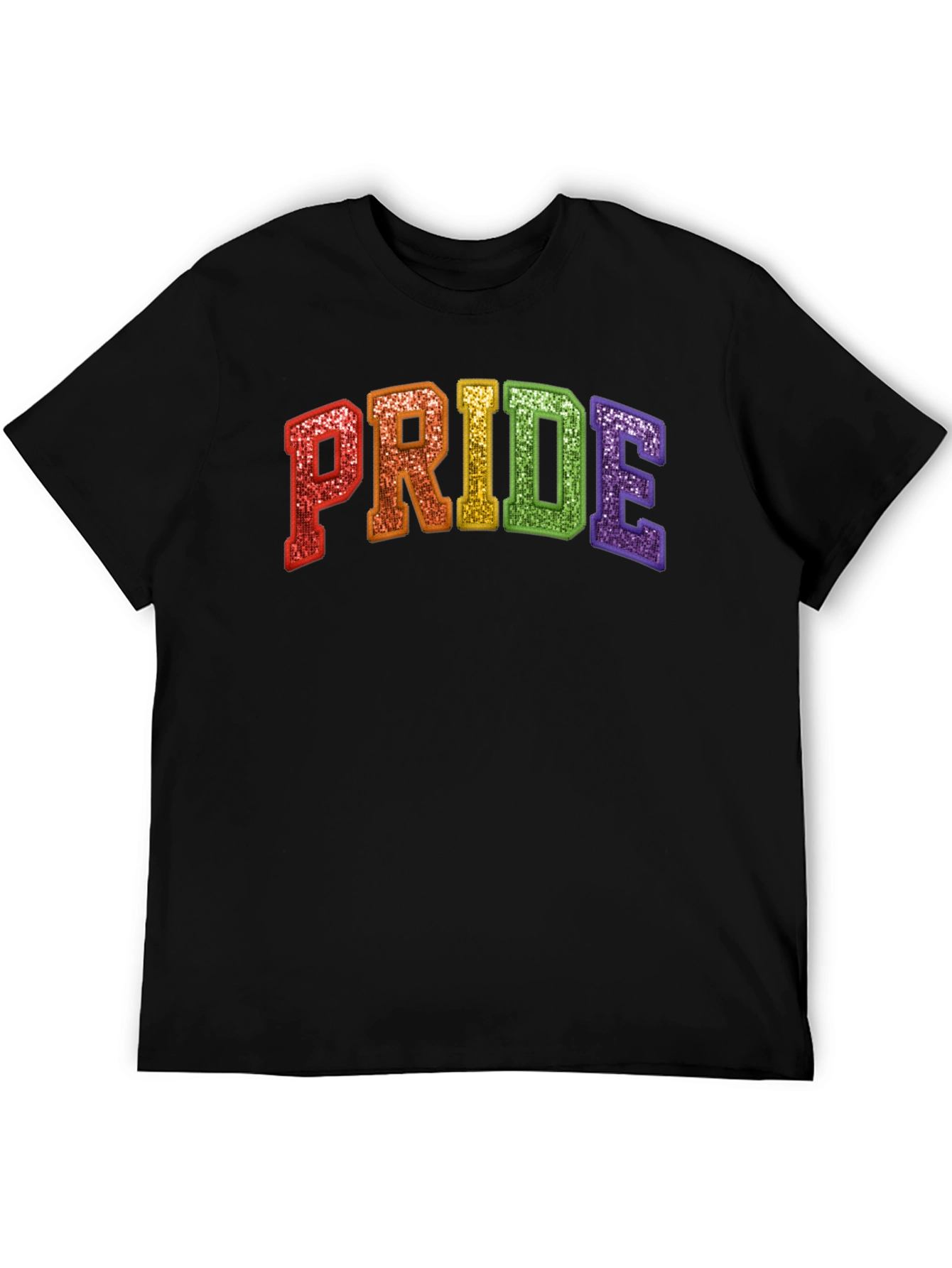 Pride Rainbow Glitter Graphic Tee
