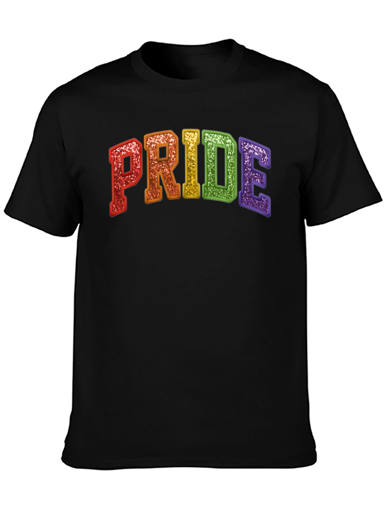Pride Rainbow Glitter Graphic Tee