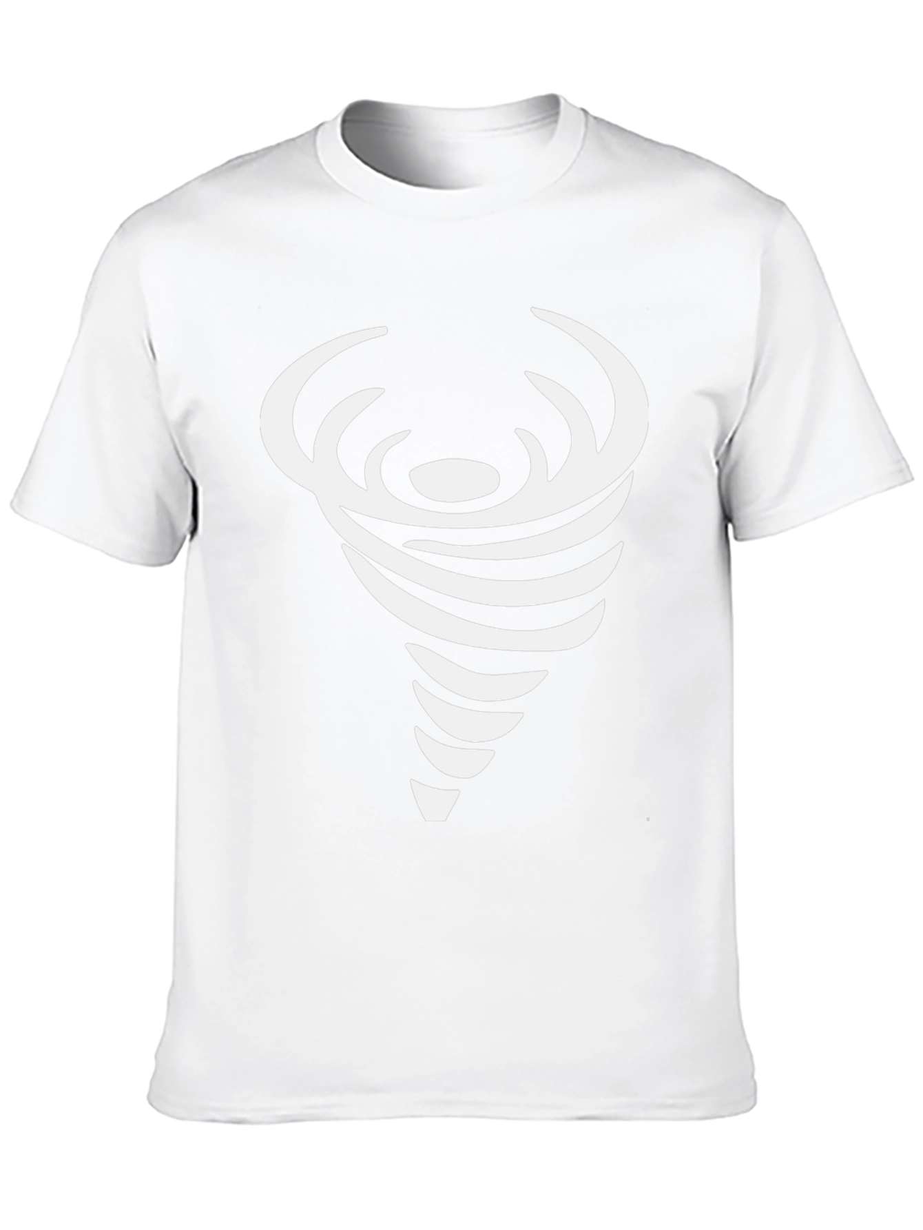 Mens Black Tee with Abstract Swirl Design