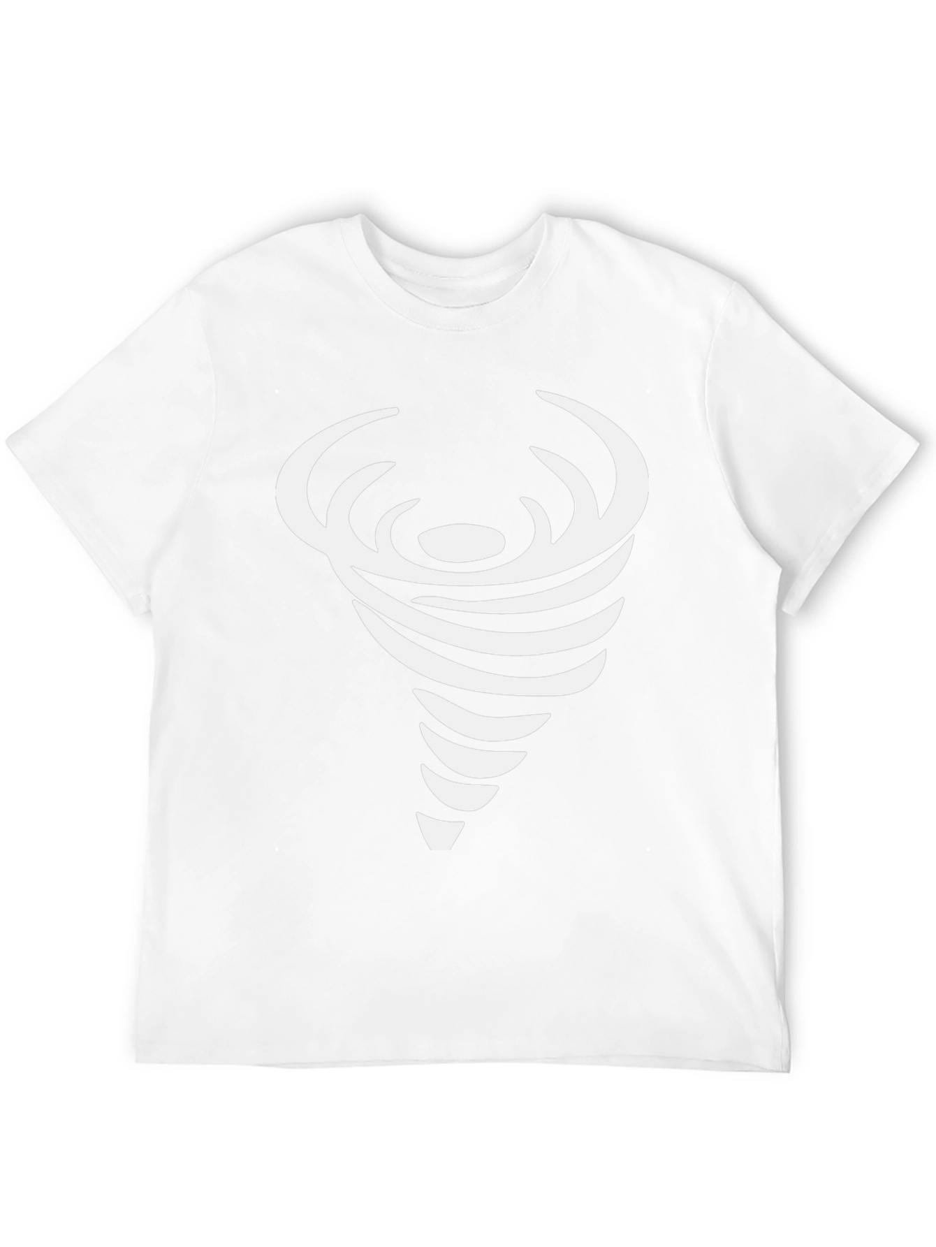 Mens Black Tee with Abstract Swirl Design