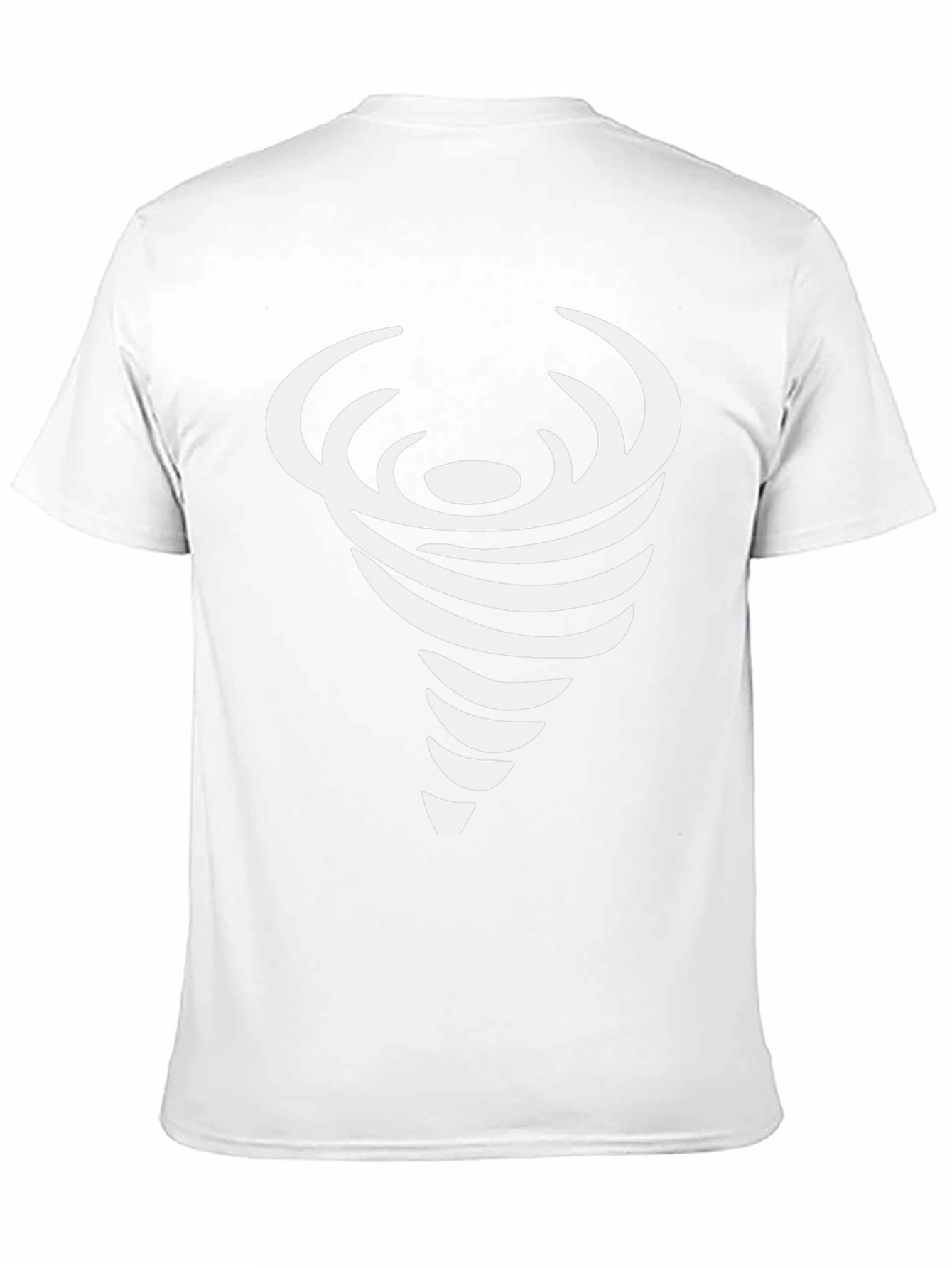Mens Black Tee with Abstract Swirl Design