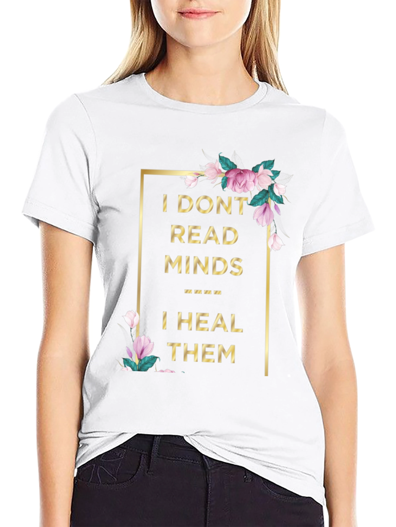Floral Healing Minds T-Shirt - Unique Graphic Tee