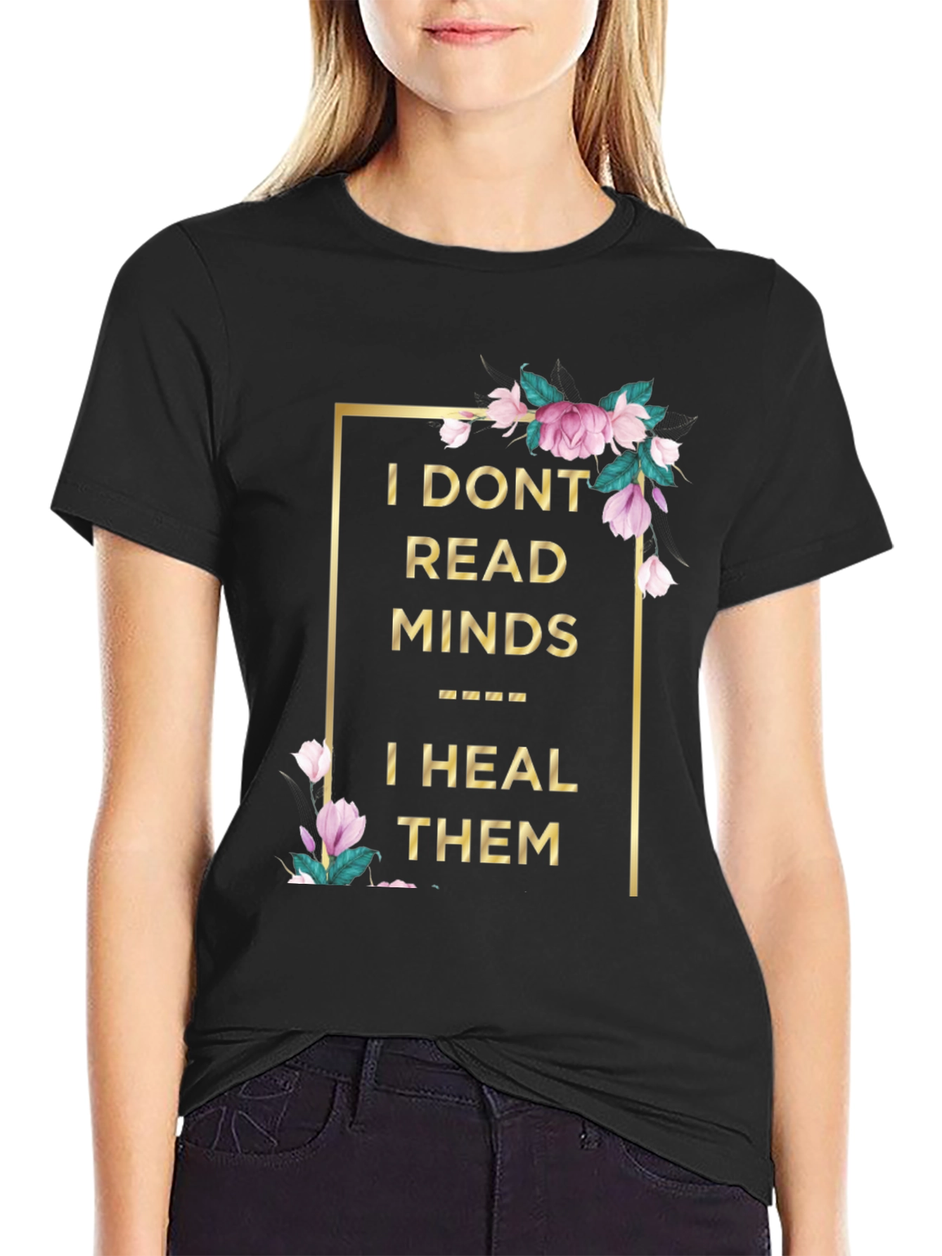 Floral Healing Minds T-Shirt - Unique Graphic Tee
