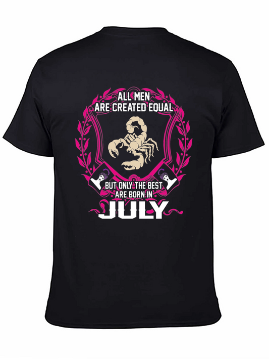 All Men Are Created Equal July Birthday Scorpion T-Shirt