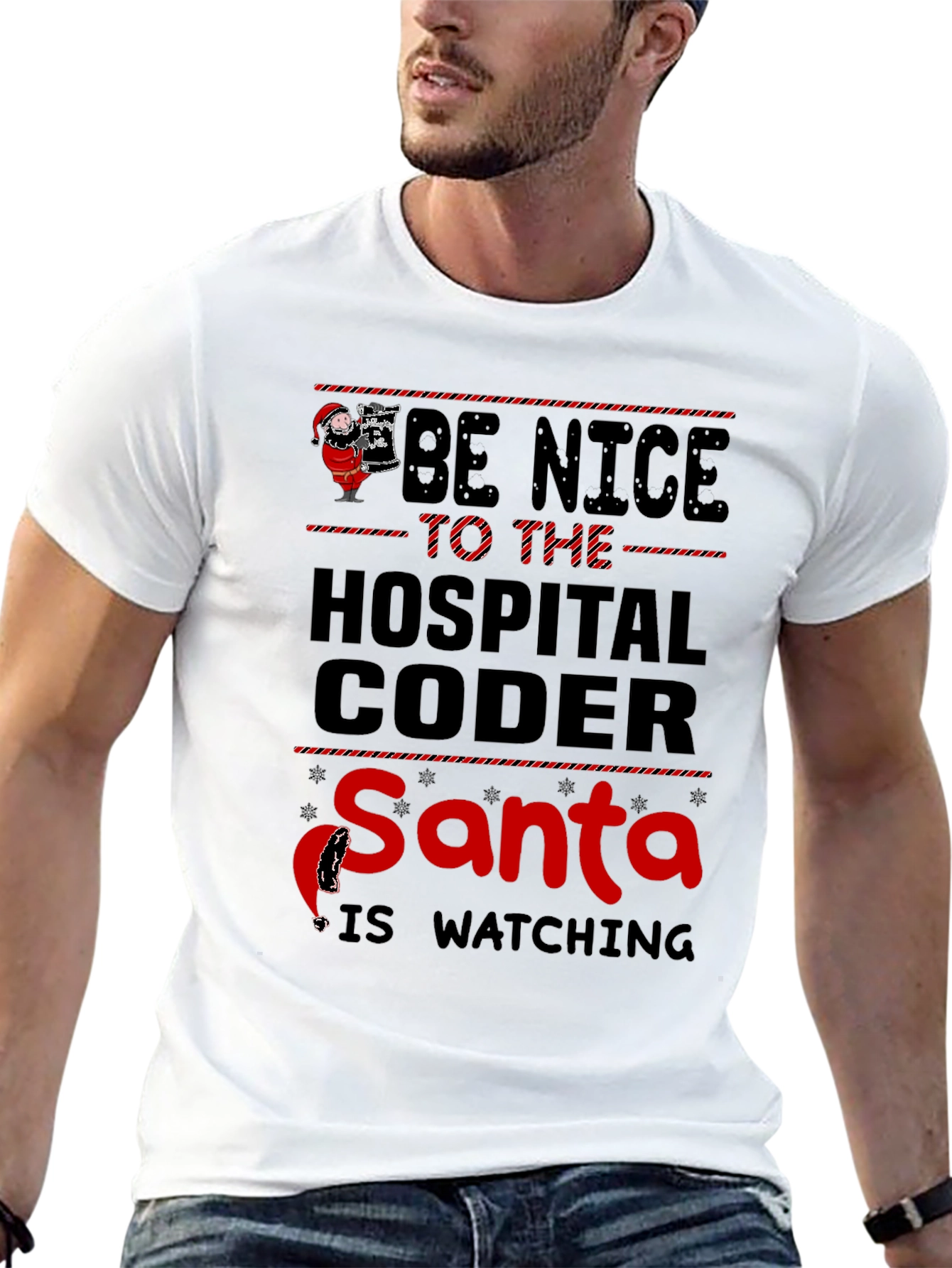 Funny Hospital Coder Santa T-Shirt