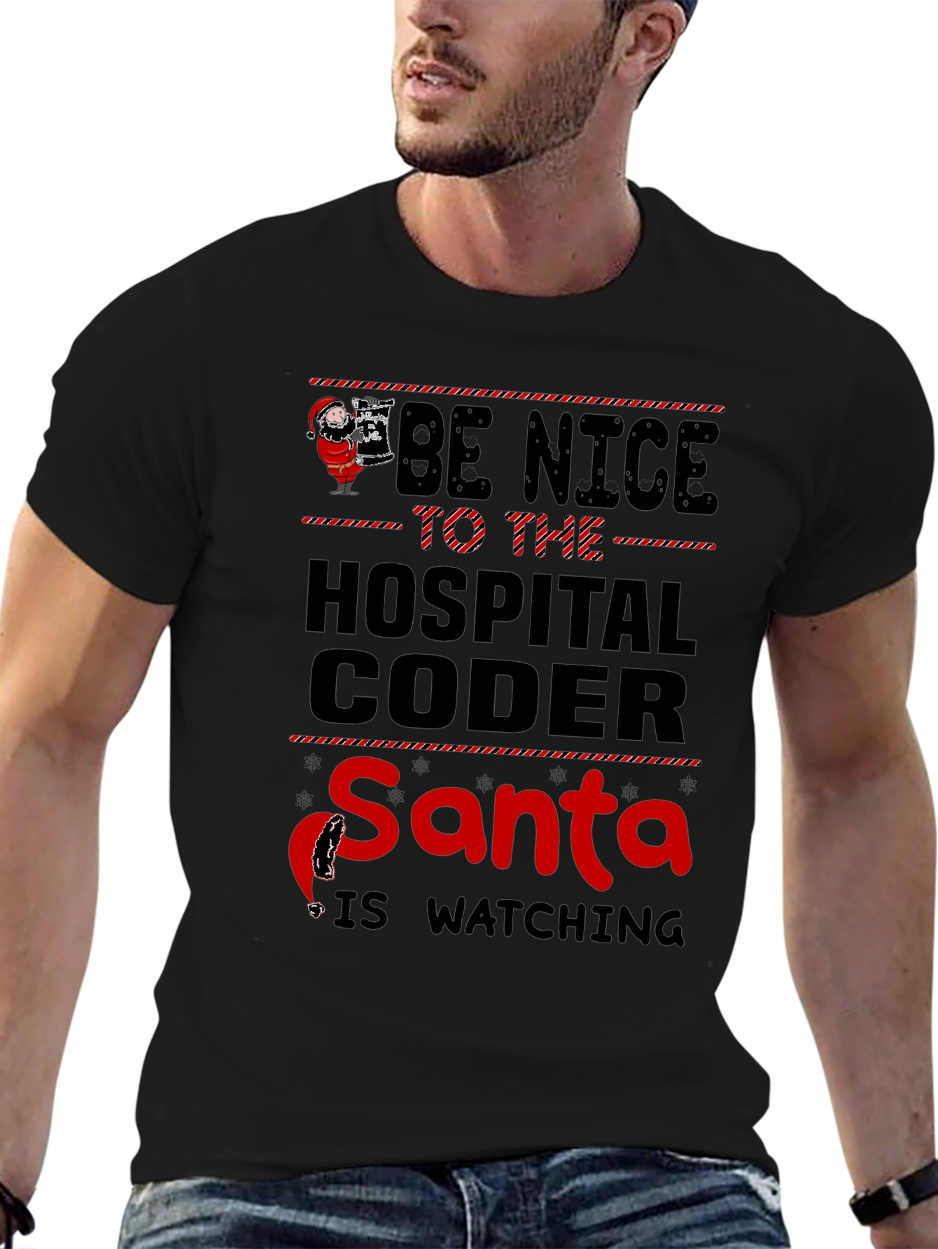 Funny Hospital Coder Santa T-Shirt