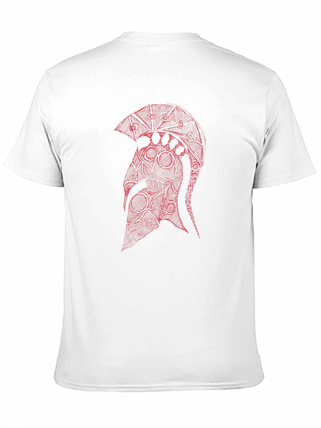 Spartan Helmet Graphic Tee - Black Cotton T-Shirt