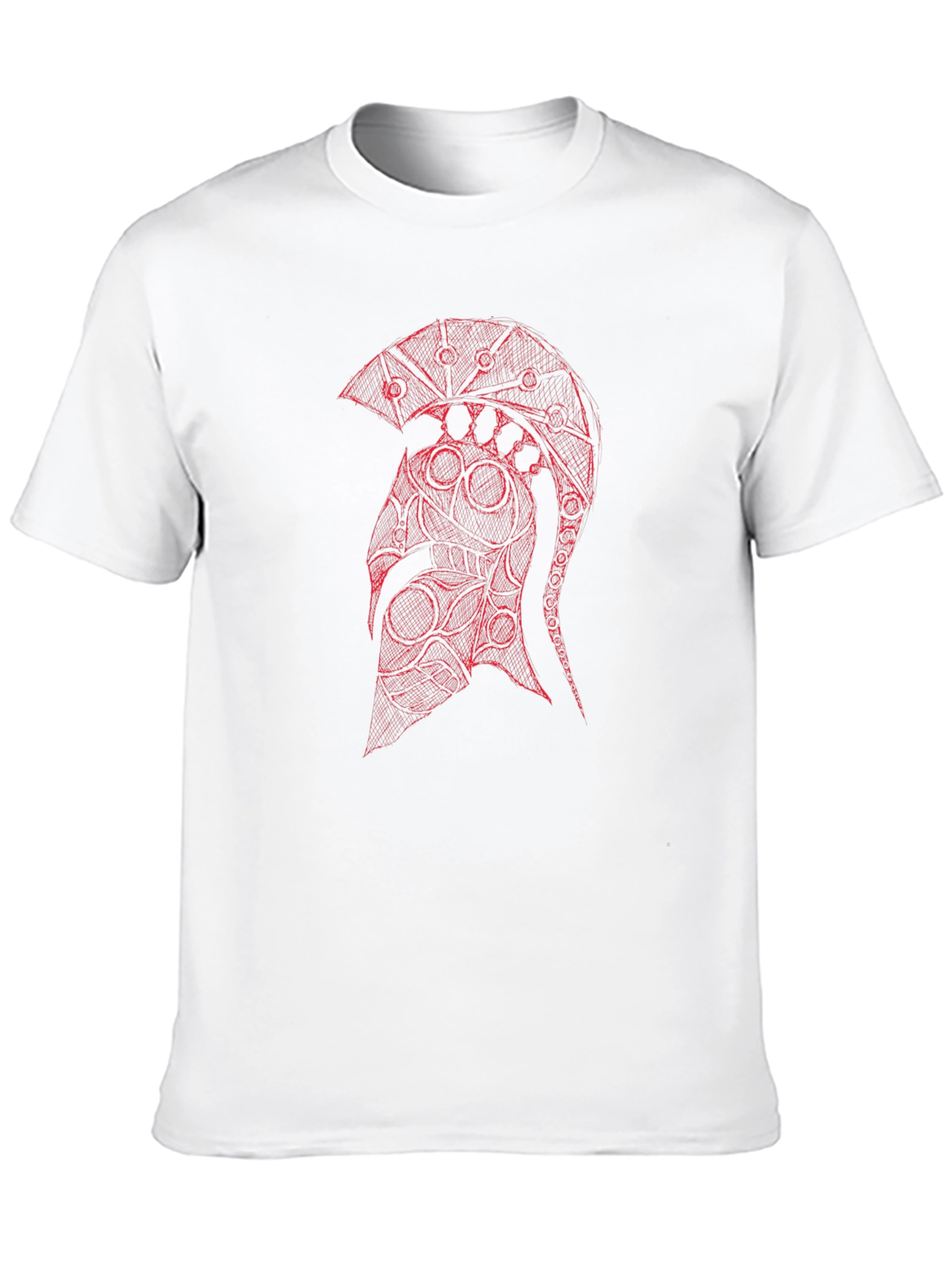 Spartan Helmet Graphic Tee - Black Cotton T-Shirt