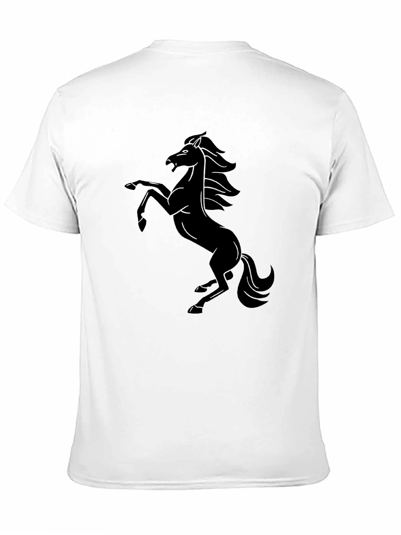Black Horse Graphic Tee - Stylish Mens T-Shirt