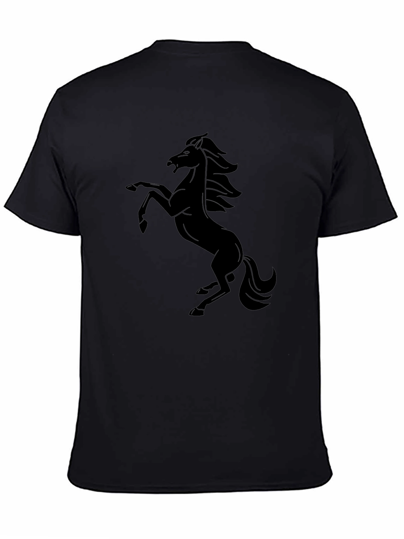 Black Horse Graphic Tee - Stylish Mens T-Shirt