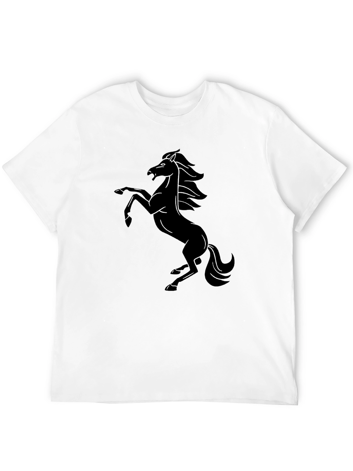 Black Horse Graphic Tee - Stylish Mens T-Shirt