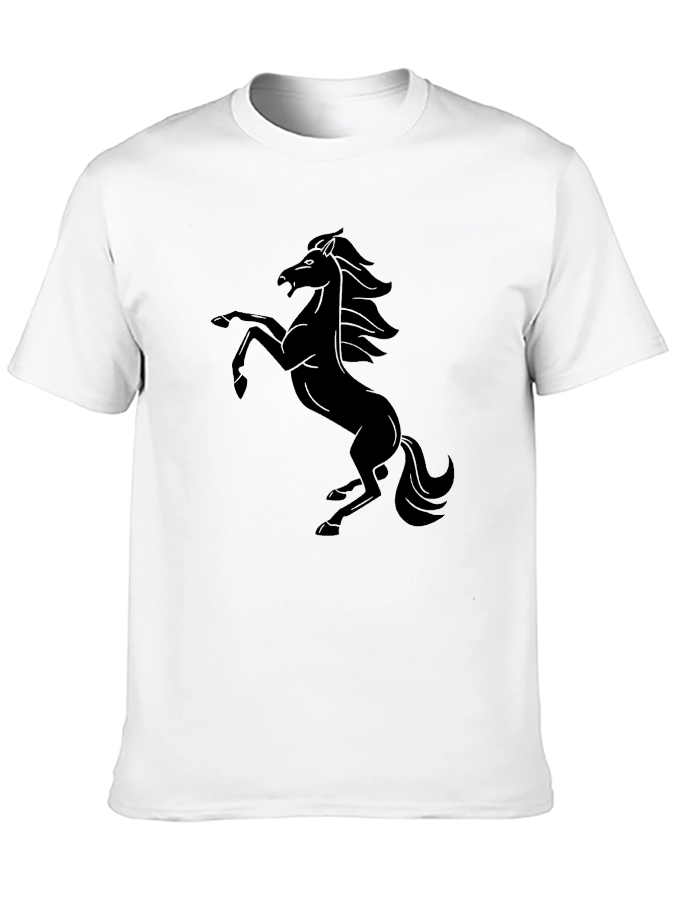 Black Horse Graphic Tee - Stylish Mens T-Shirt