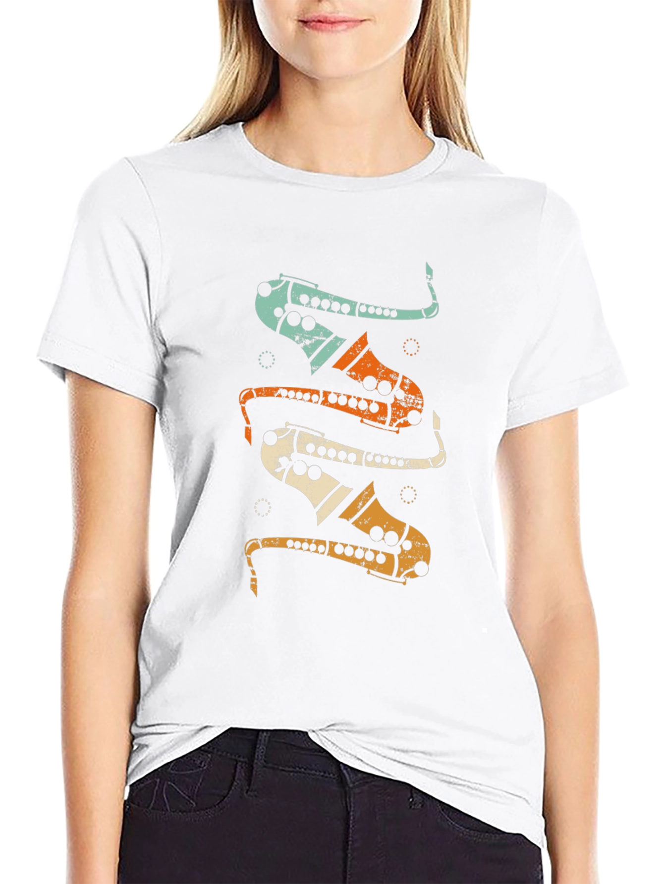 Saxophone Retro Music T-Shirt