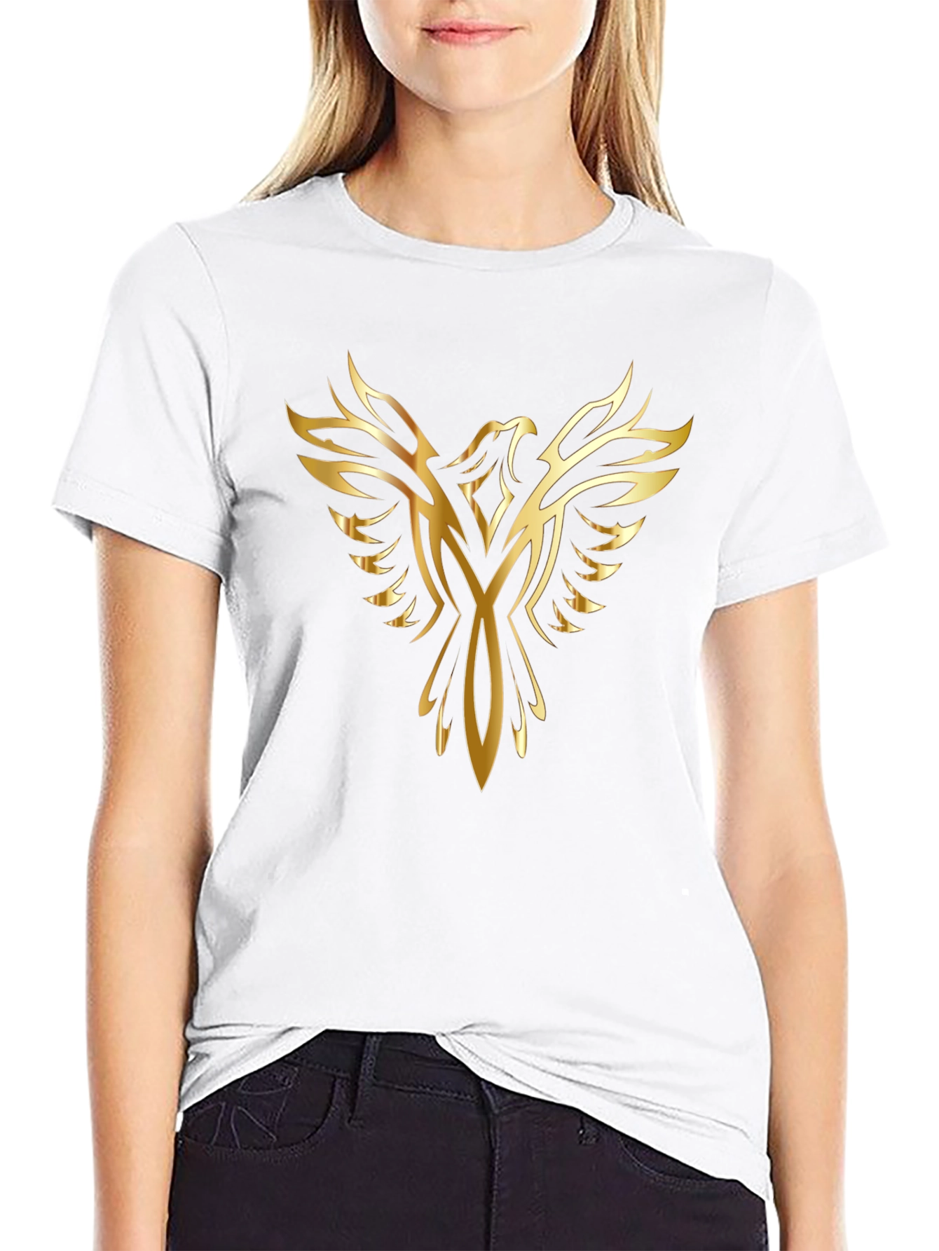 Golden Phoenix Black T-Shirt for Men