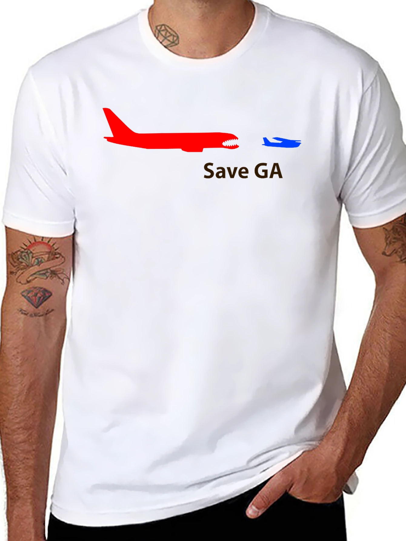 Save GA T-Shirt: Graphic Airplane Tee