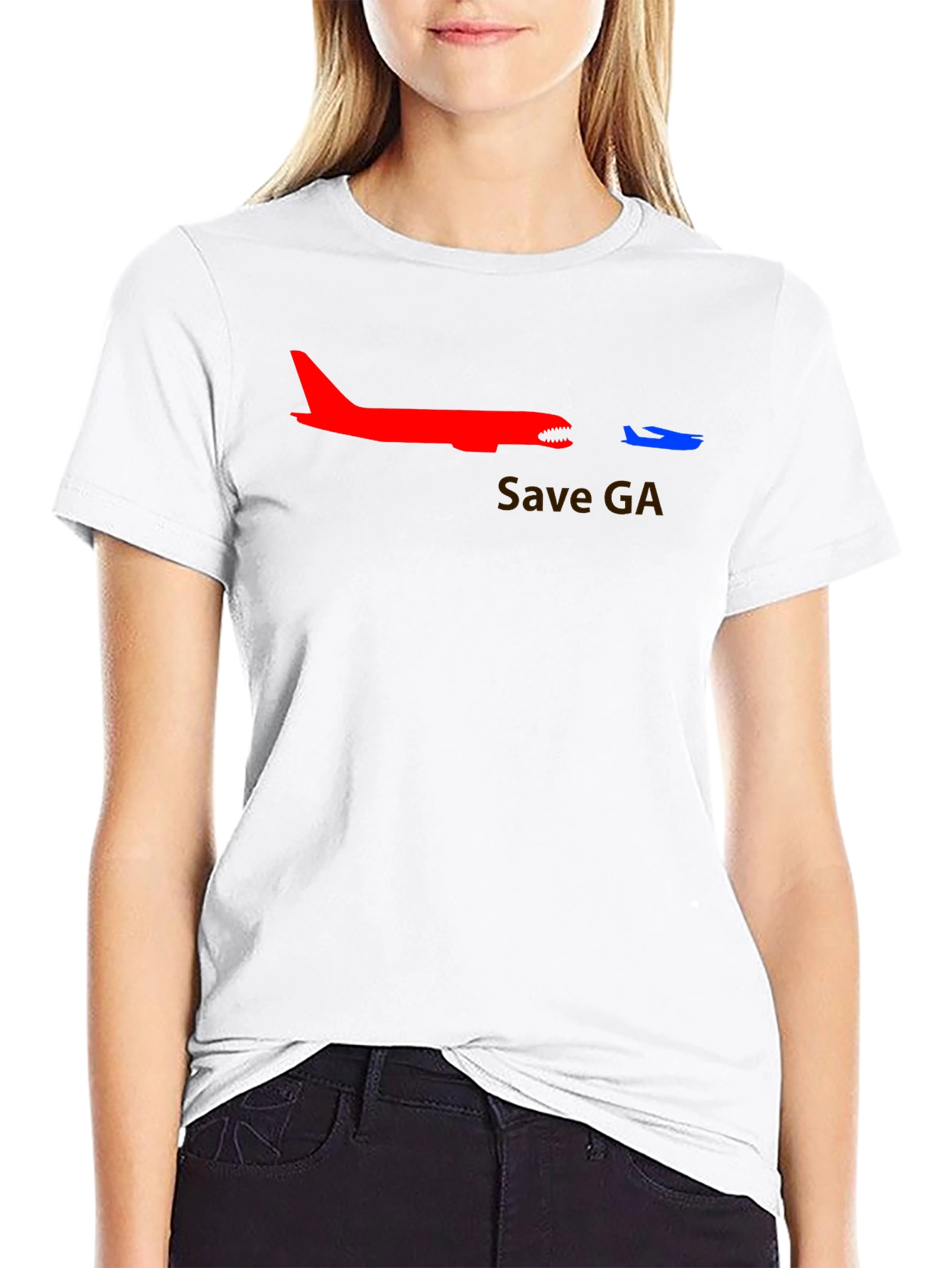 Save GA T-Shirt: Graphic Airplane Tee