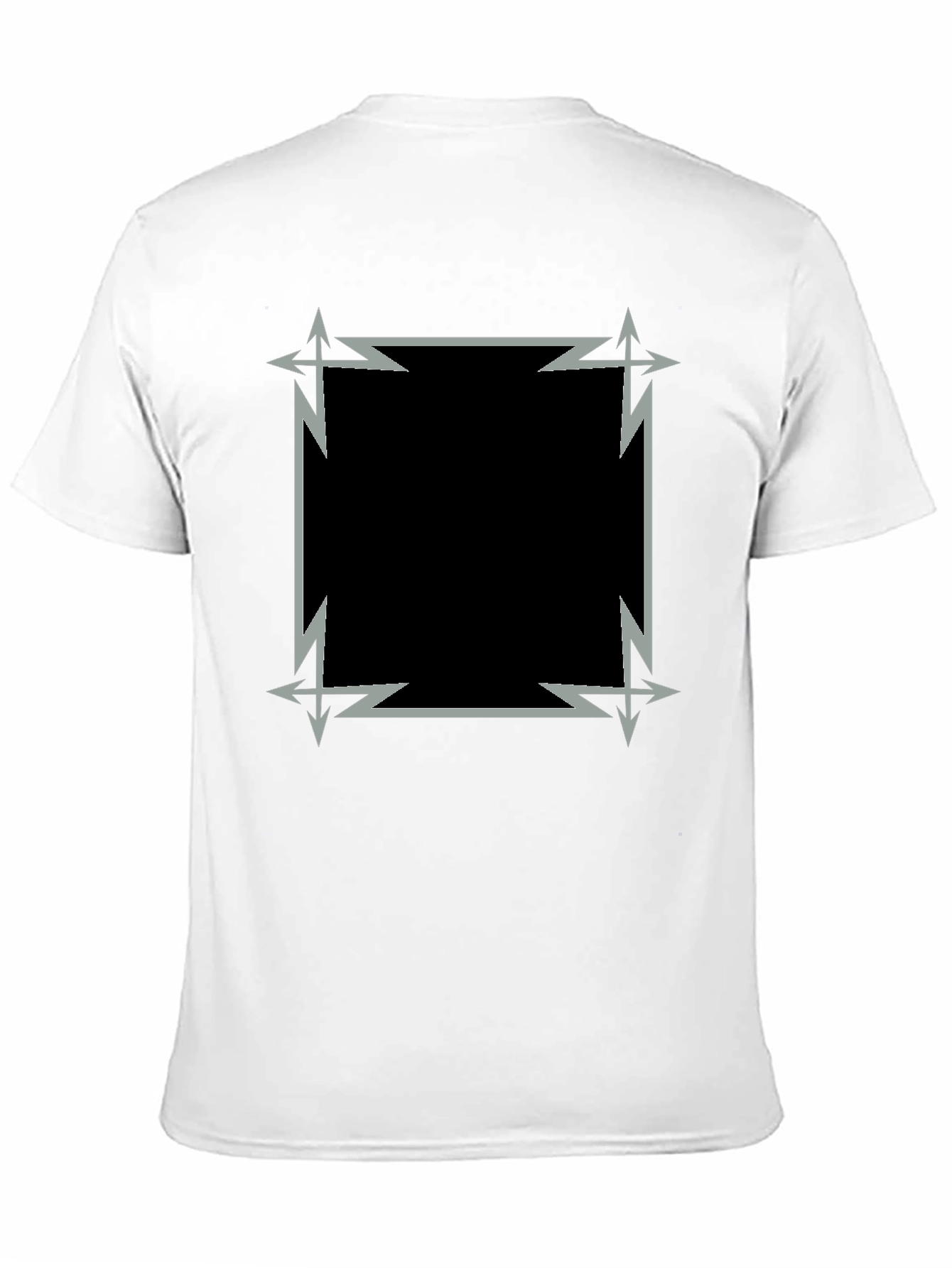 Edgy Geometric Graphic Black Tee