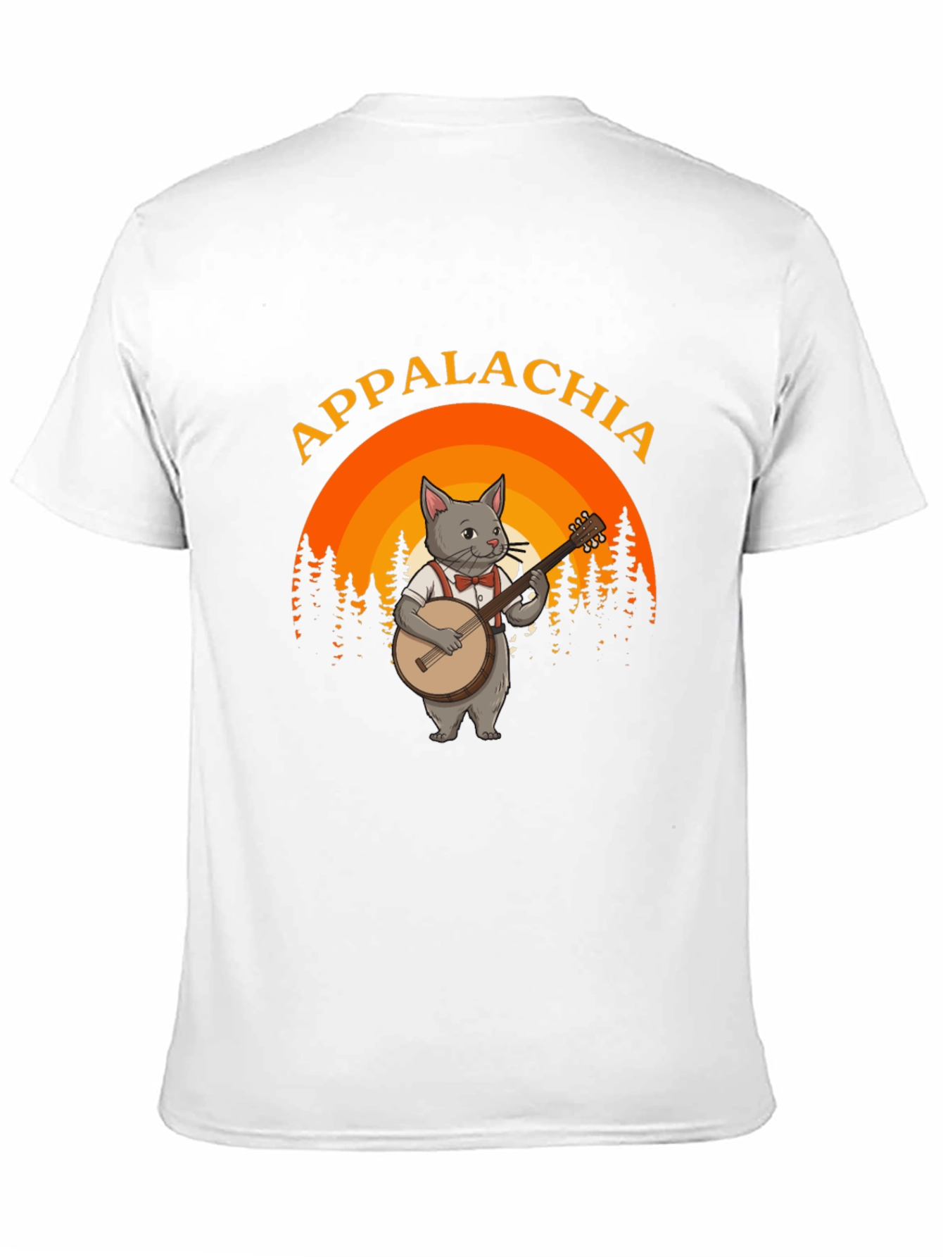 Appalachia Cat Banjo T-Shirt - Mountain Music Tee