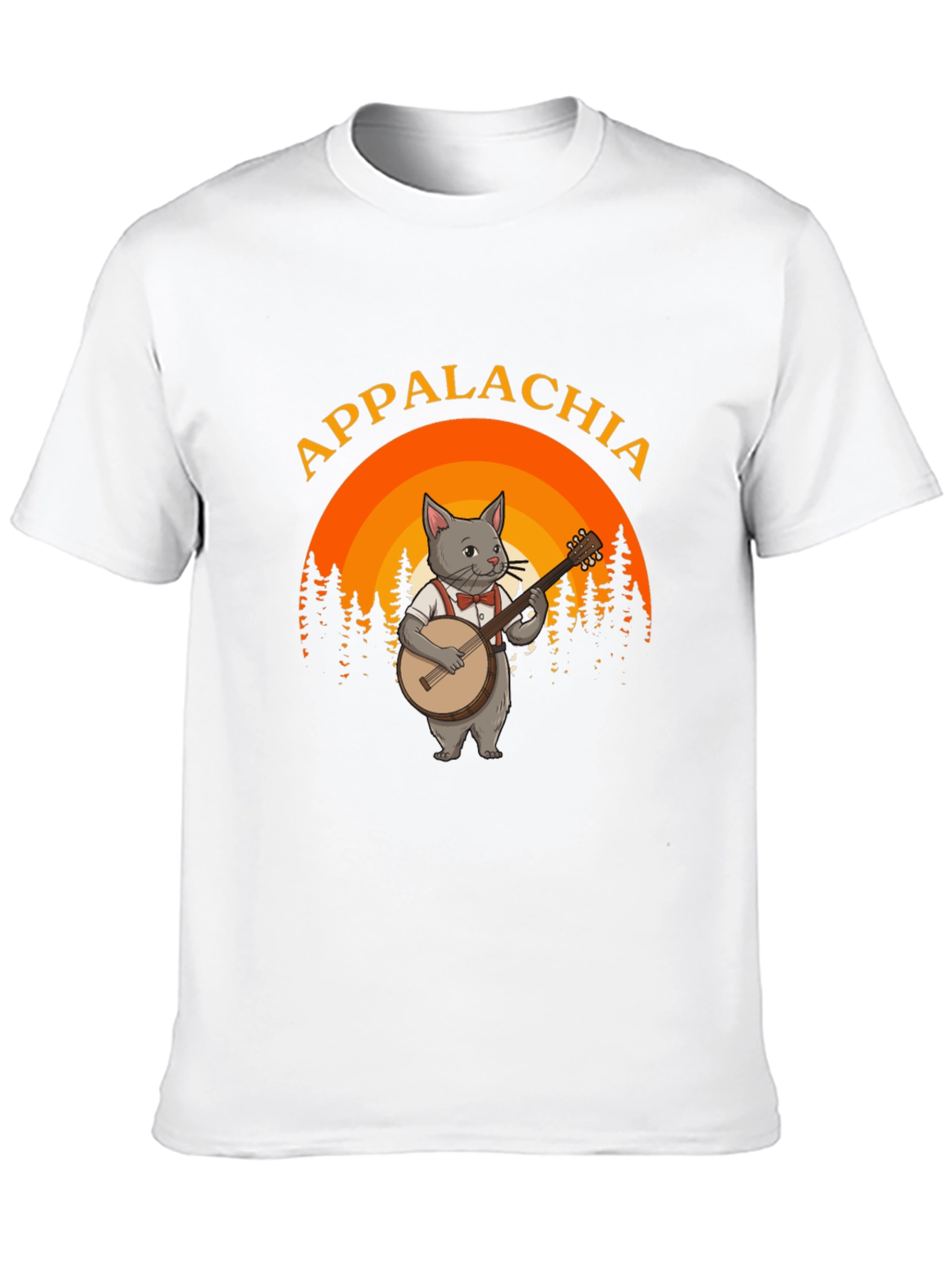 Appalachia Cat Banjo T-Shirt - Mountain Music Tee