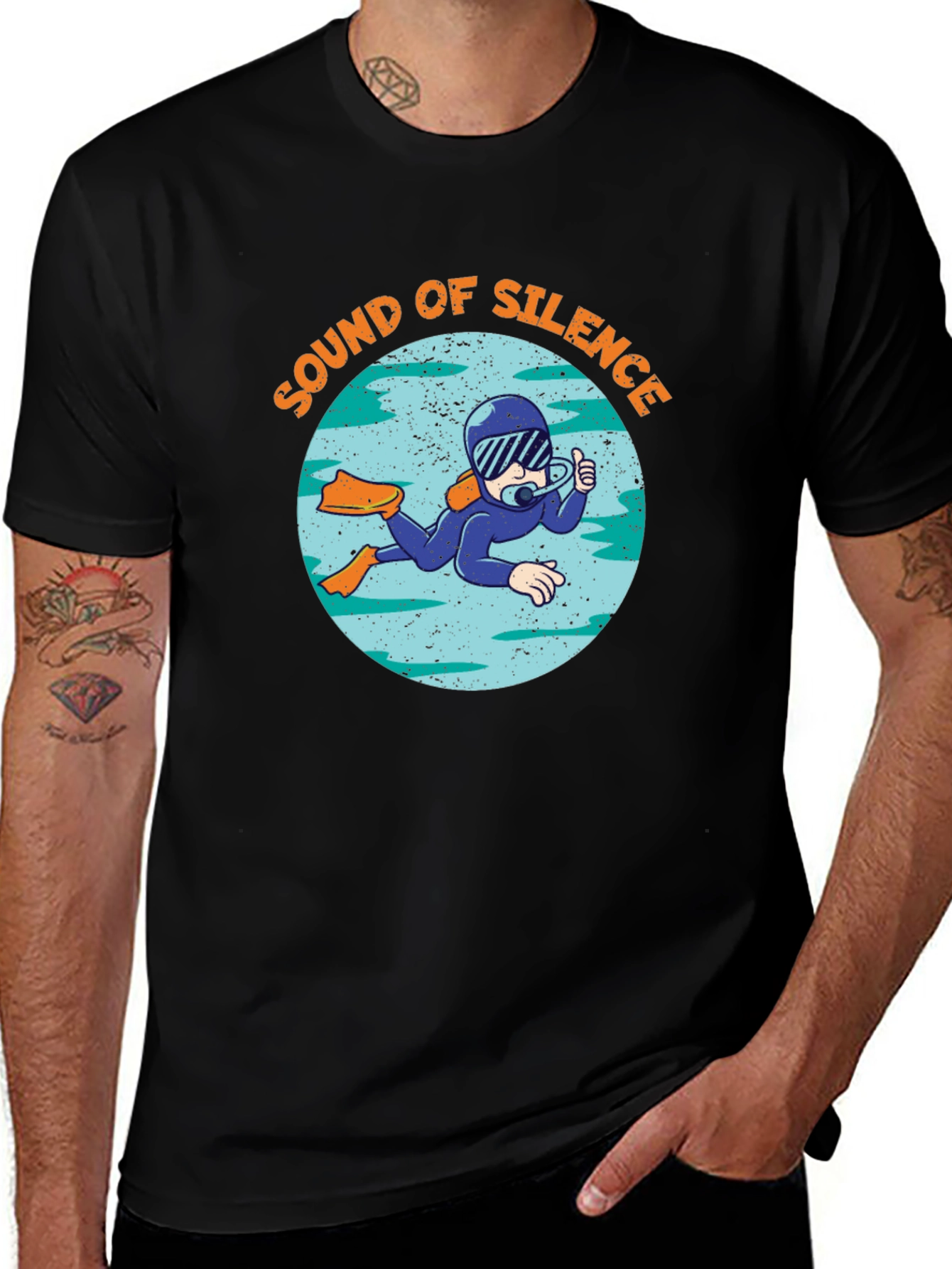 Sound of Silence Diver Graphic T-Shirt