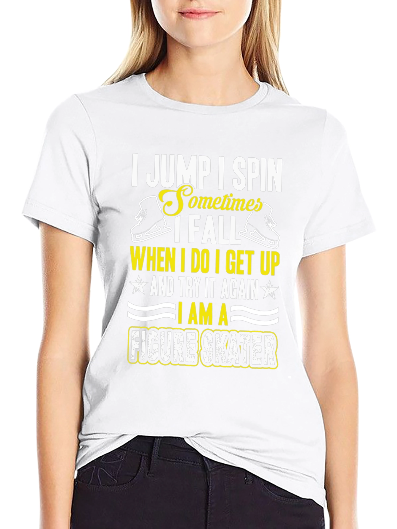 Figure Skater T-Shirt - I Jump I Spin Design