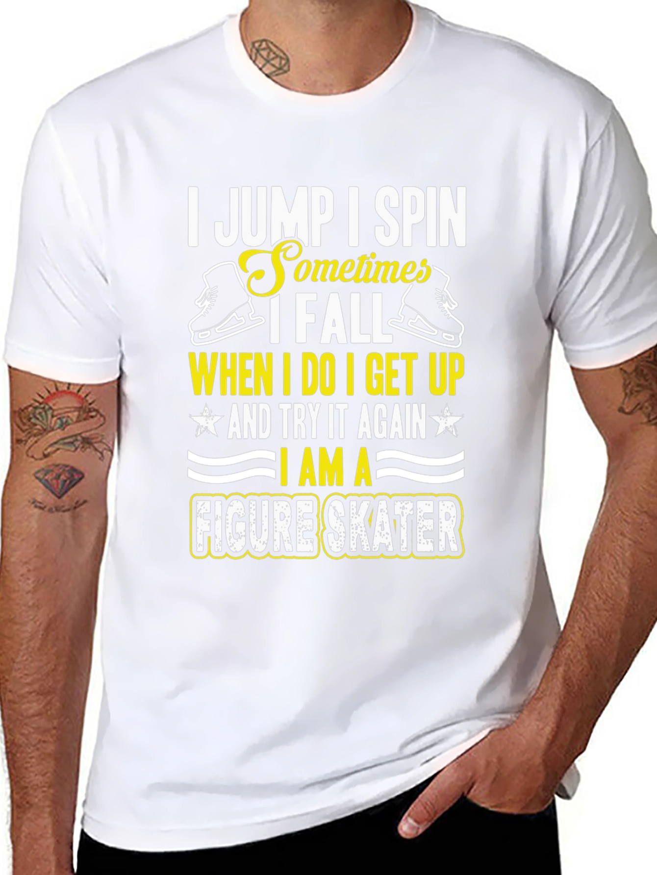 Figure Skater T-Shirt - I Jump I Spin Design