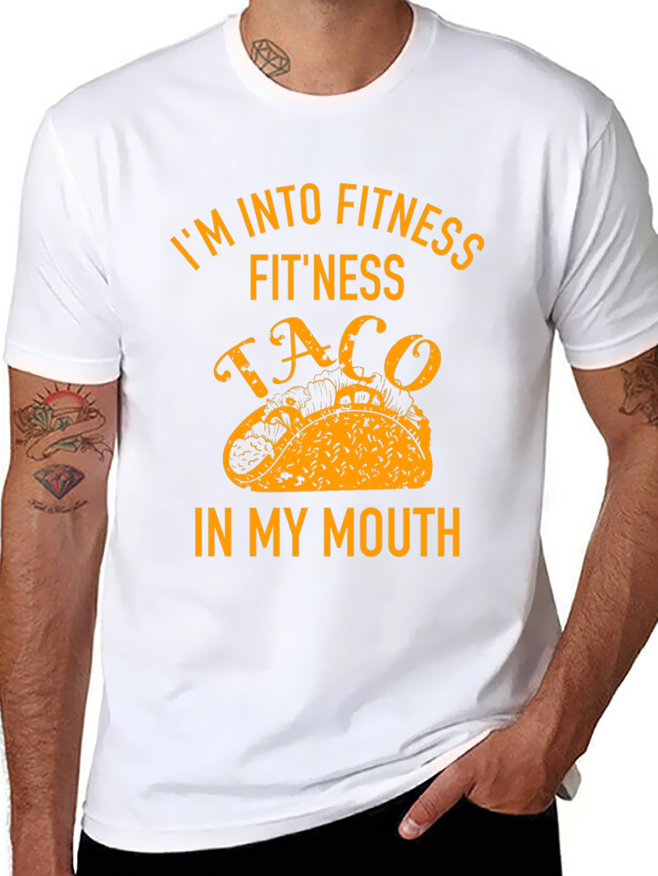 Fitness Taco In My Mouth Graphic T-Shirt