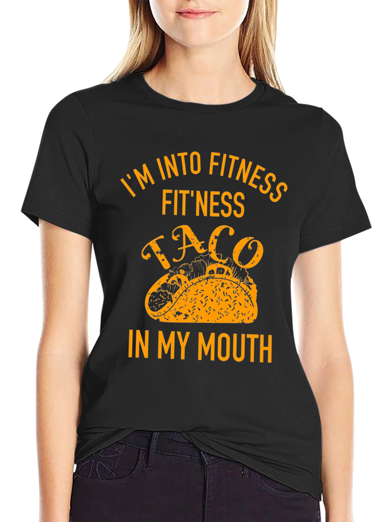Fitness Taco In My Mouth Graphic T-Shirt